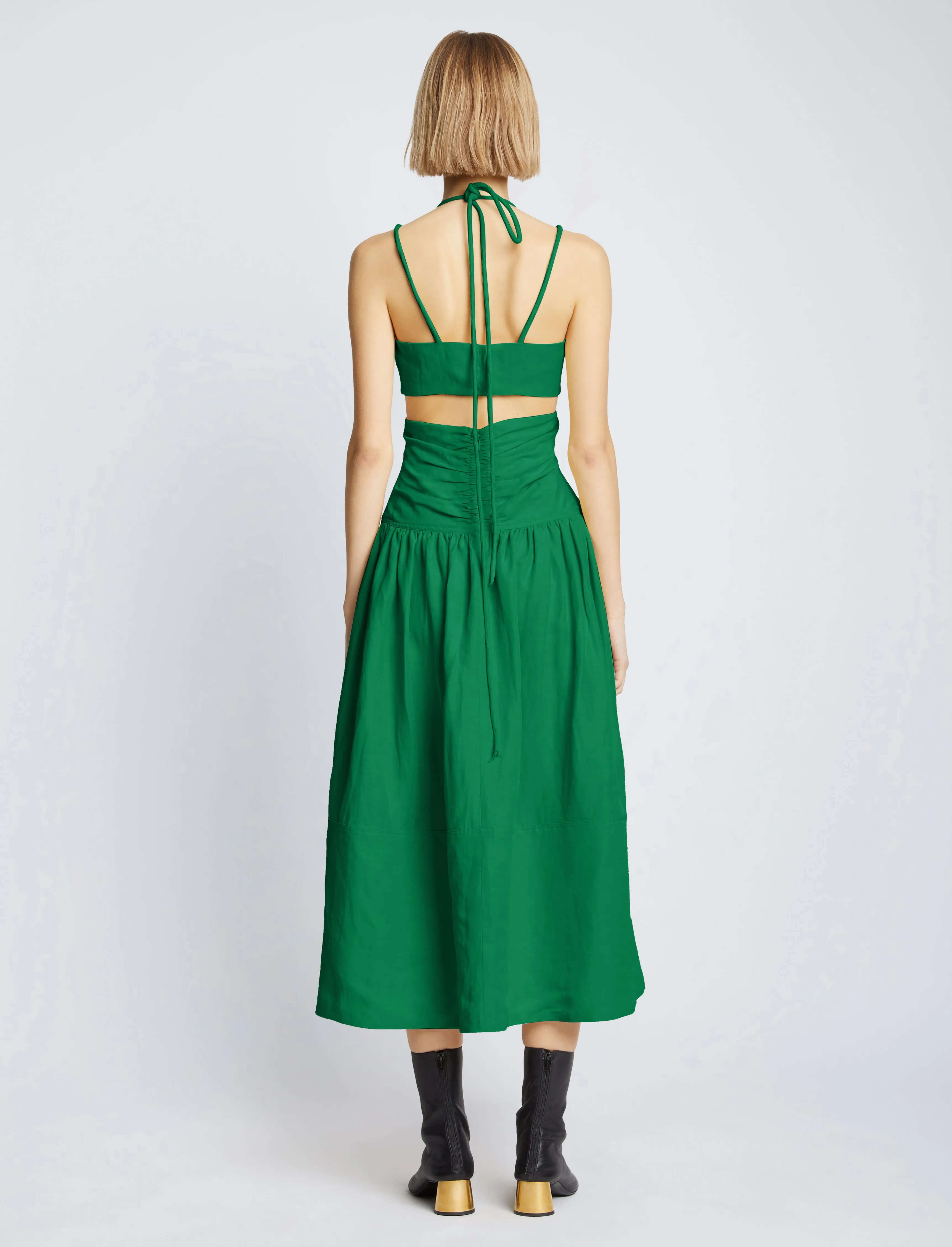 Viscose Linen Ruched Dress sold by Proenza Schouler product image thumbnail 4