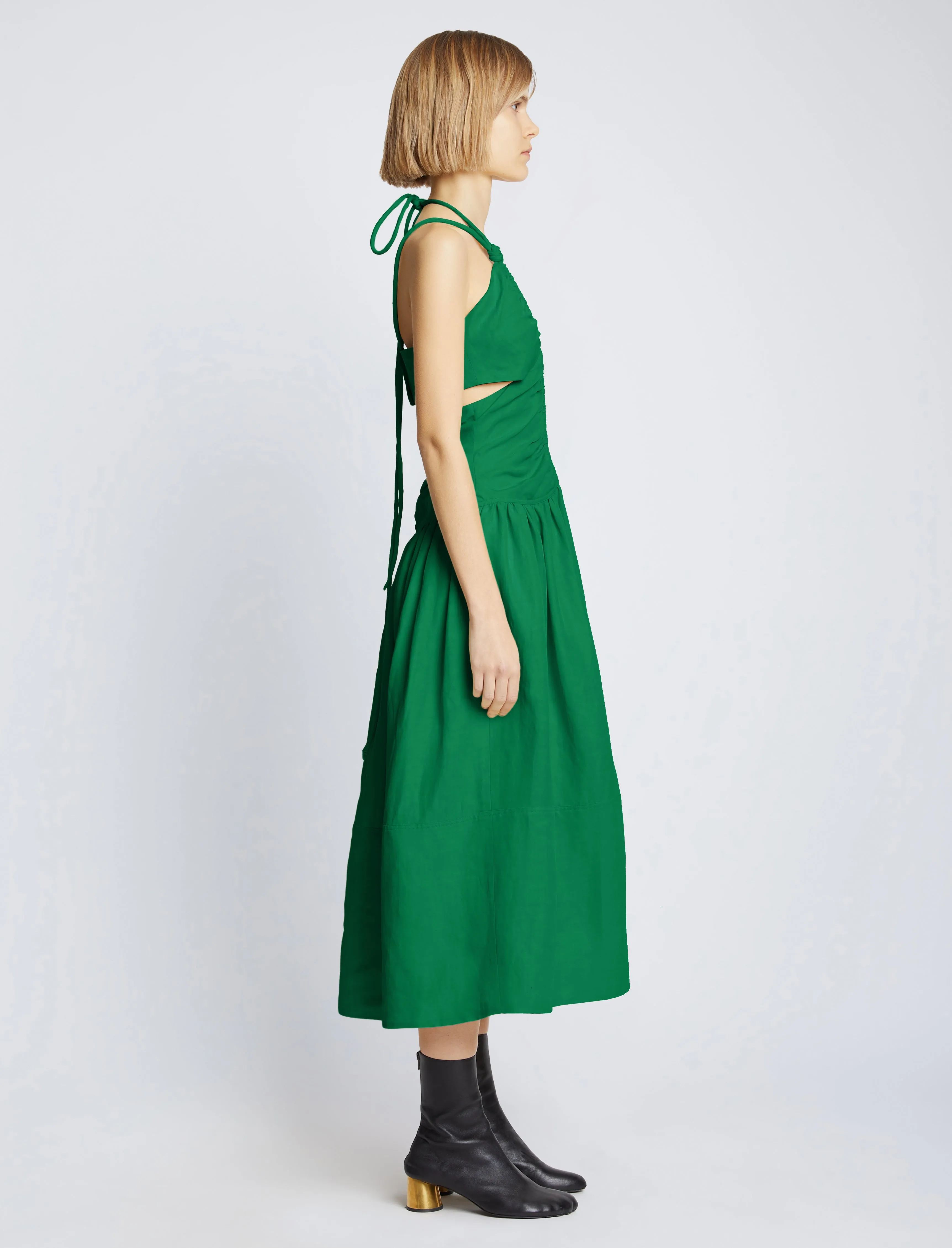 Viscose Linen Ruched Dress sold by Proenza Schouler product image thumbnail 3
