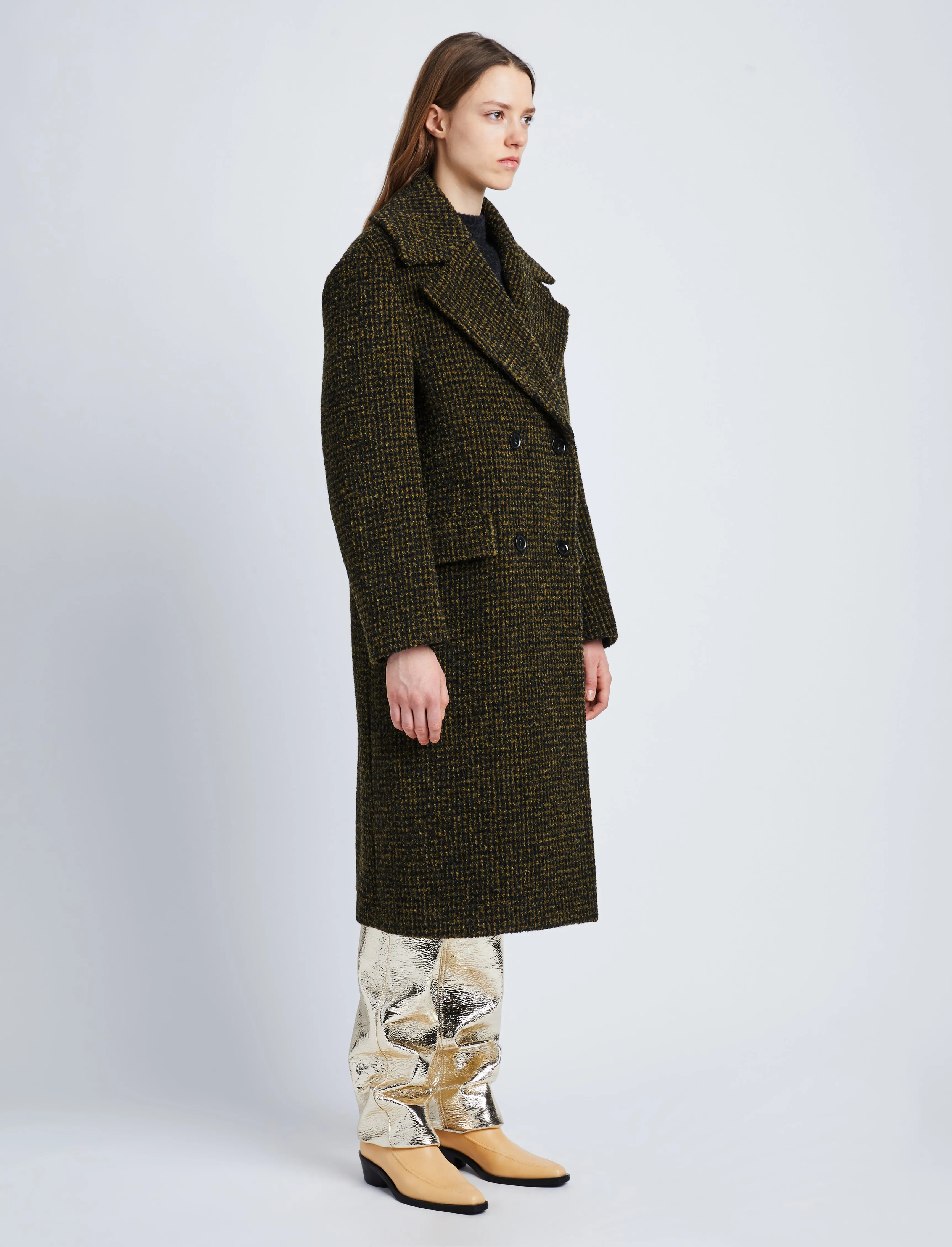 Melange Wool Boucle Coat sold by Proenza Schouler product image thumbnail 3