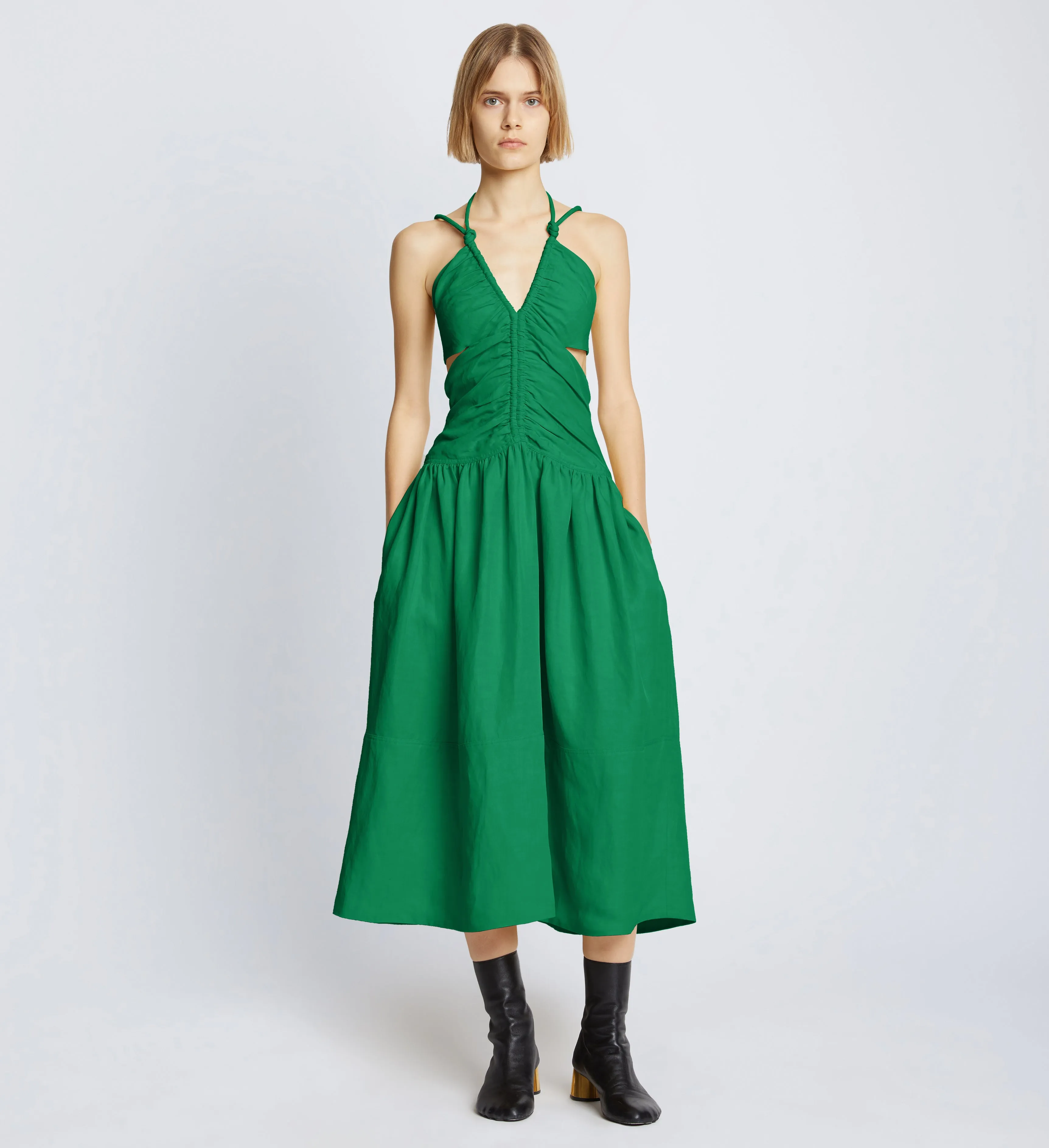 Viscose Linen Ruched Dress sold by Proenza Schouler product image thumbnail 2