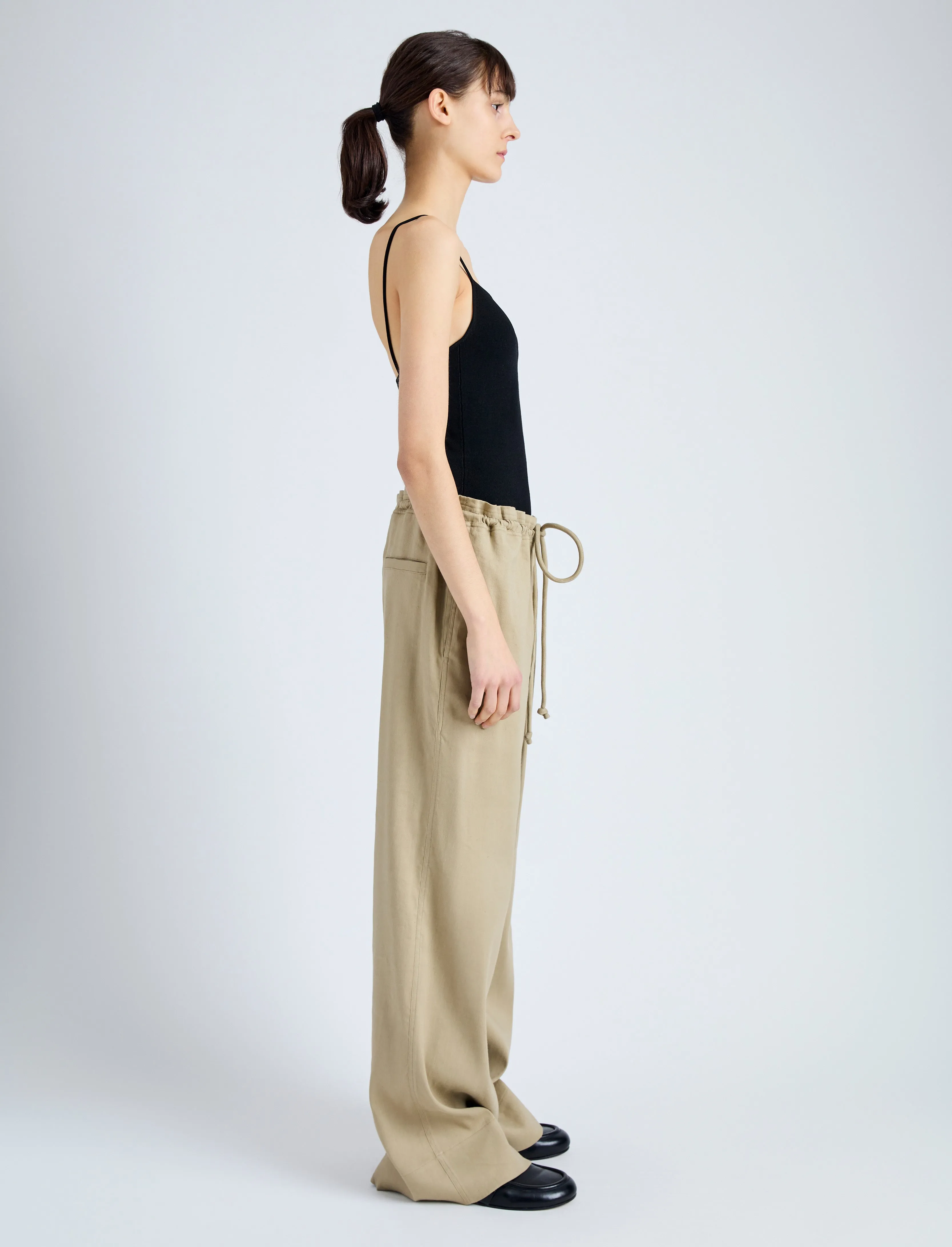 Jade Pant in Eco Stretch Linen Viscose sold by Proenza Schouler product image thumbnail 3