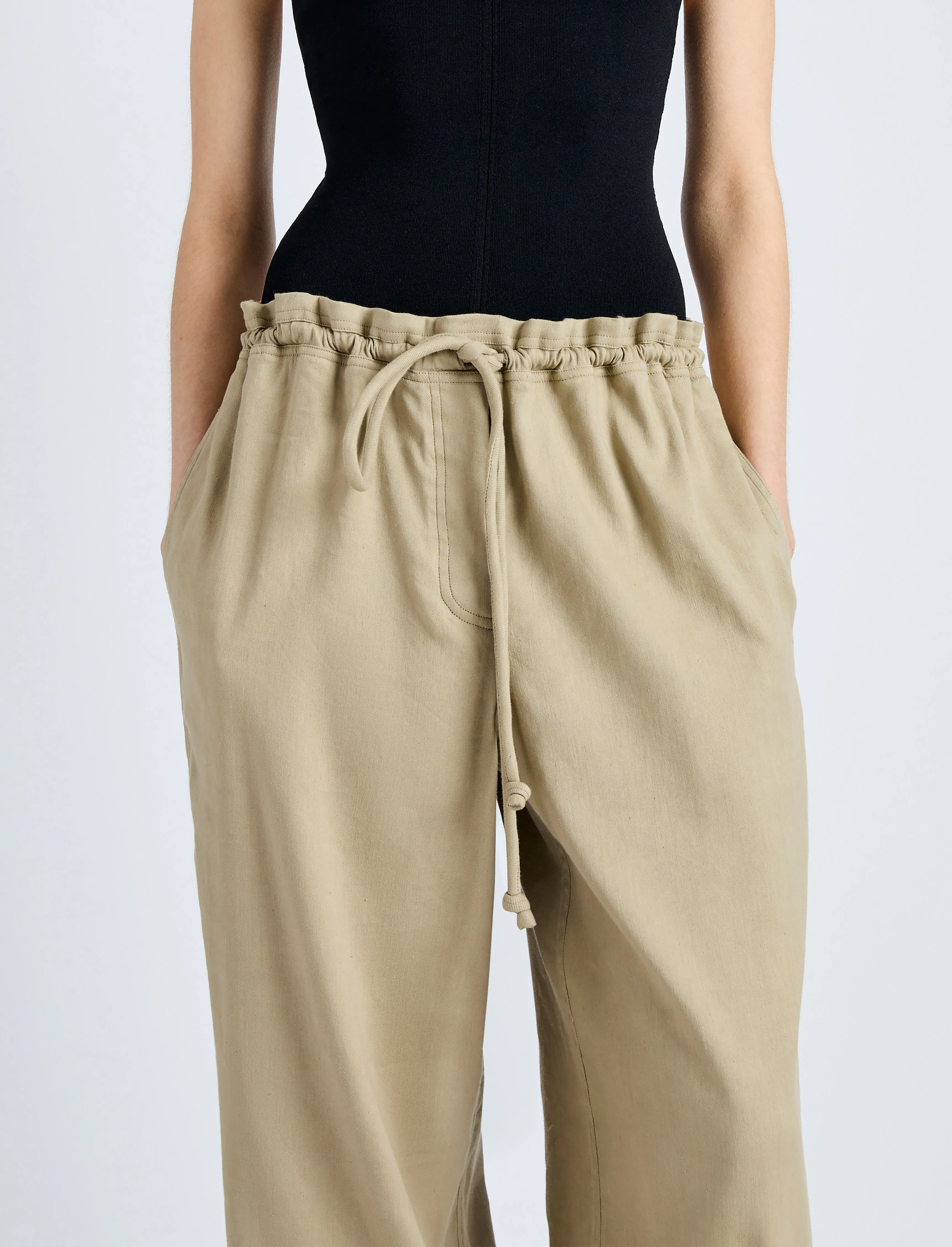Jade Pant in Eco Stretch Linen Viscose sold by Proenza Schouler product image thumbnail 5