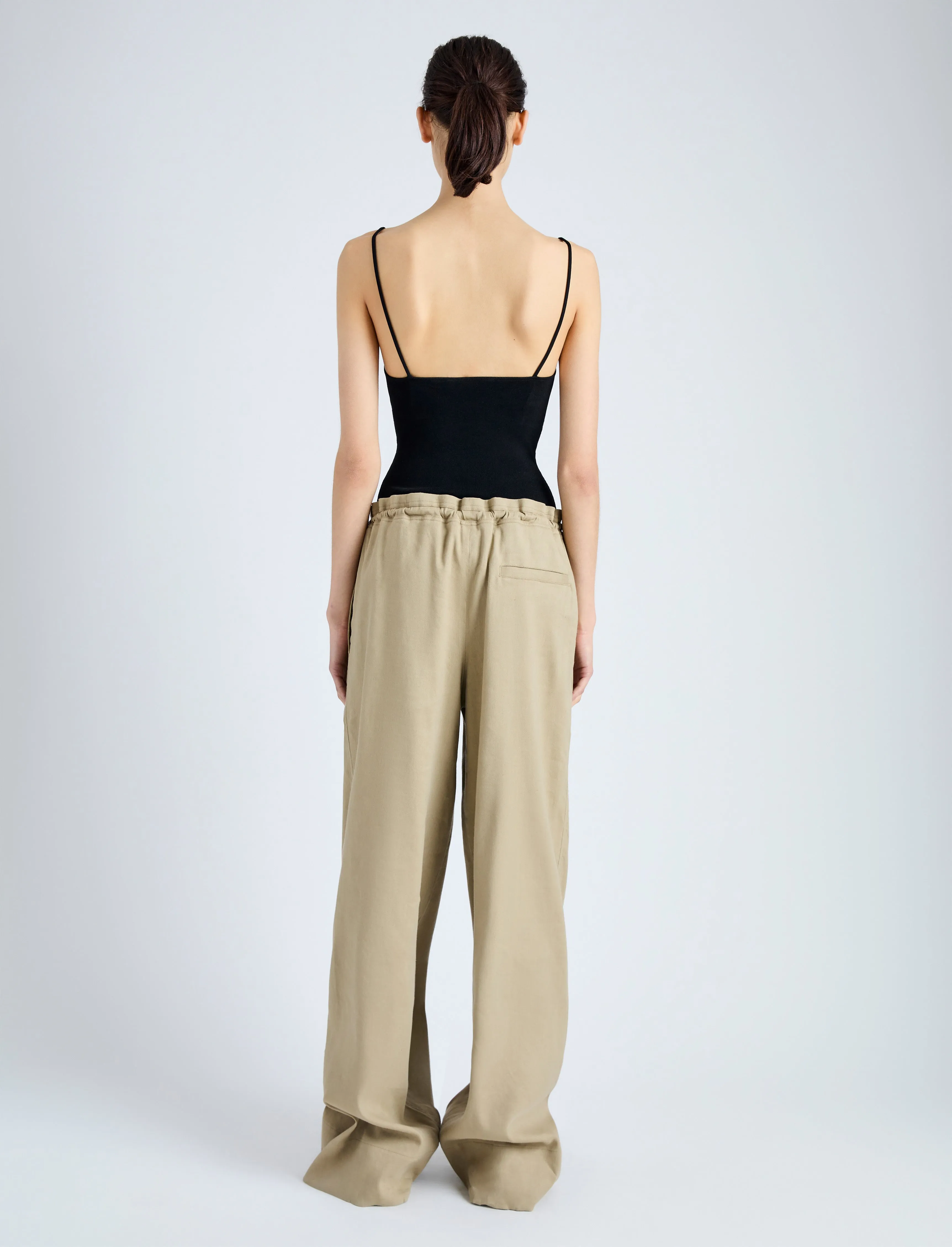 Jade Pant in Eco Stretch Linen Viscose sold by Proenza Schouler product image thumbnail 4