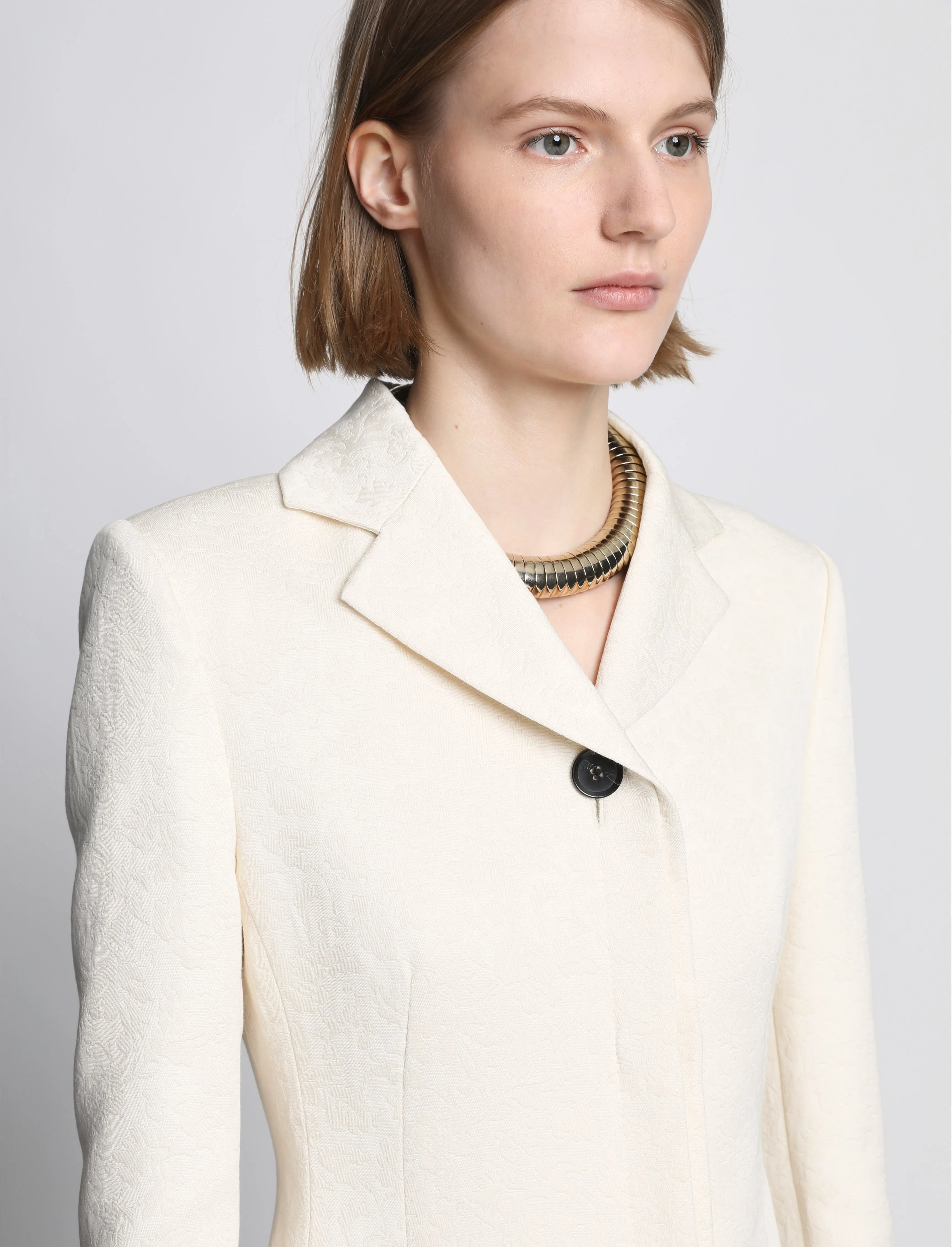 Cotton Wool Jacquard Coat - CANVAS sold by Proenza Schouler product image thumbnail 5