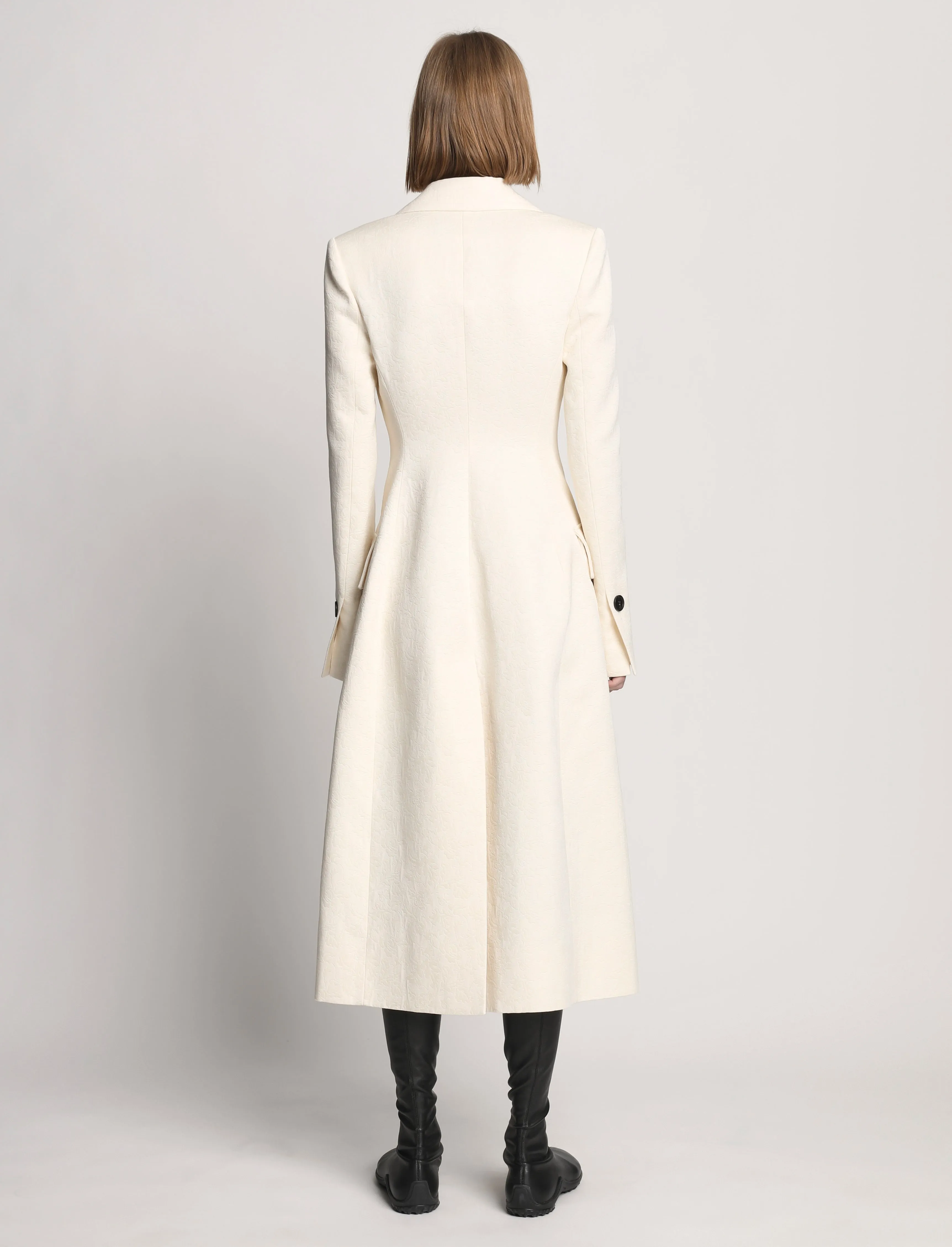 Cotton Wool Jacquard Coat - CANVAS sold by Proenza Schouler product image thumbnail 4