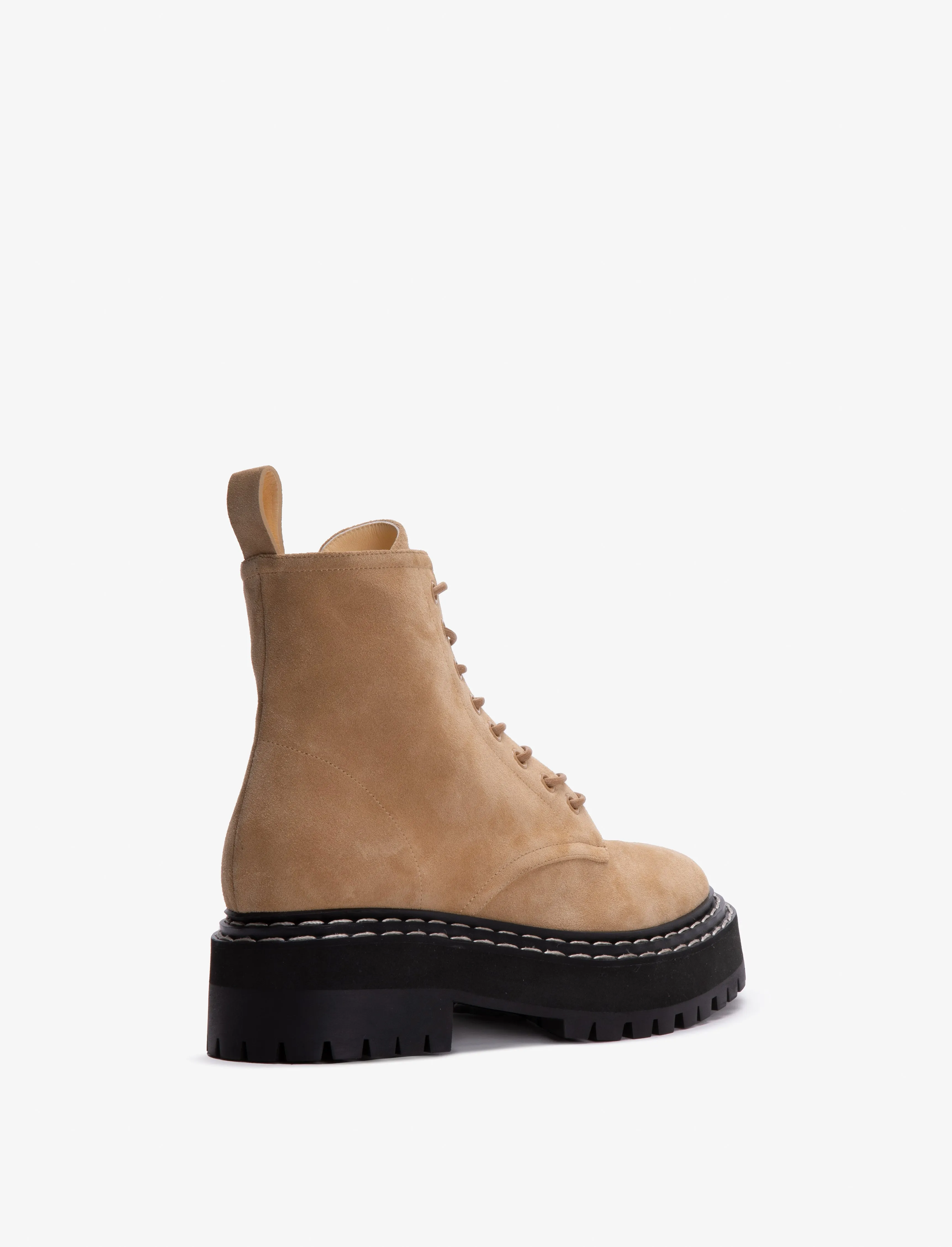 Lug Sole Lace Up Boots in Suede sold by Proenza Schouler product image thumbnail 3