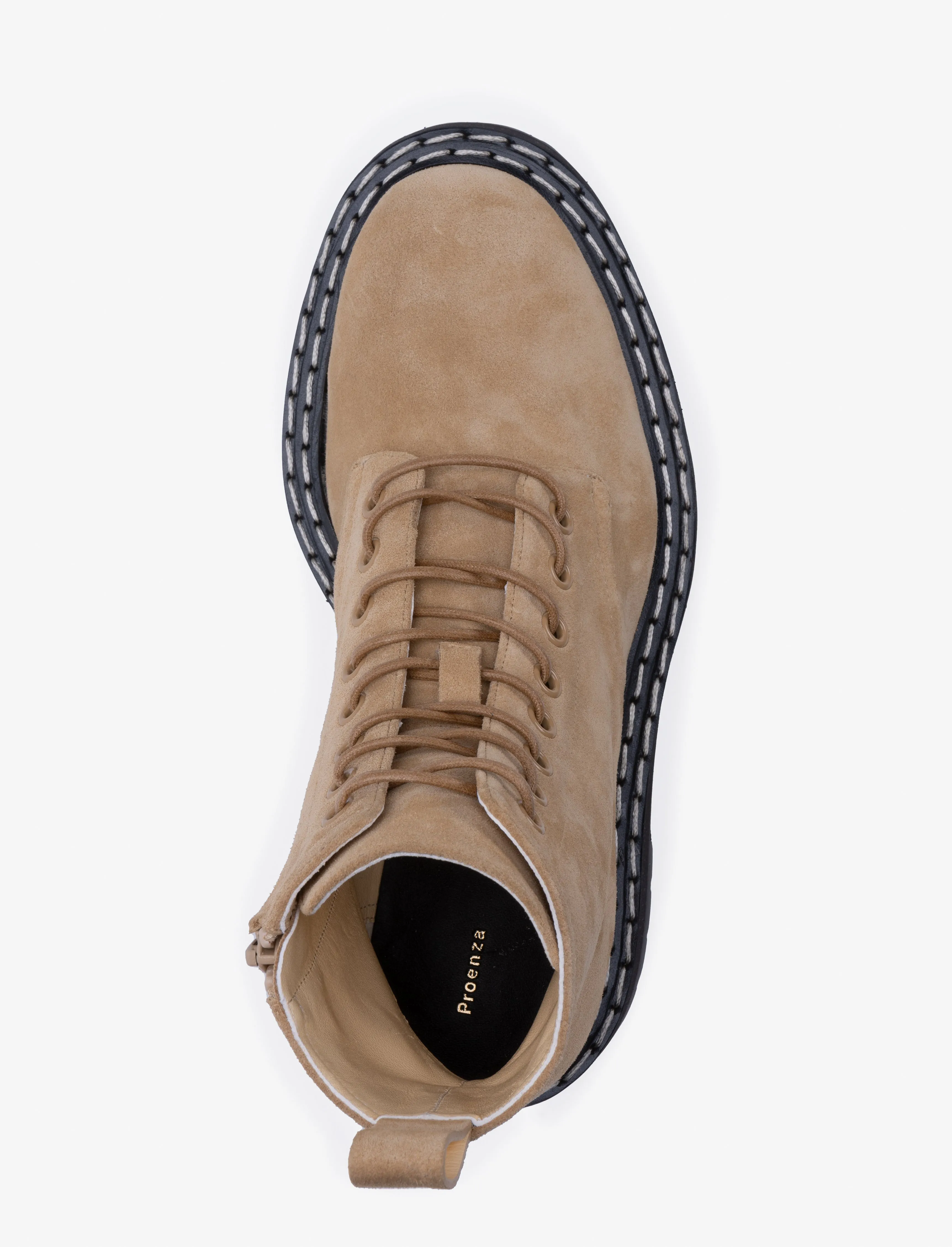 Lug Sole Lace Up Boots in Suede sold by Proenza Schouler product image thumbnail 4