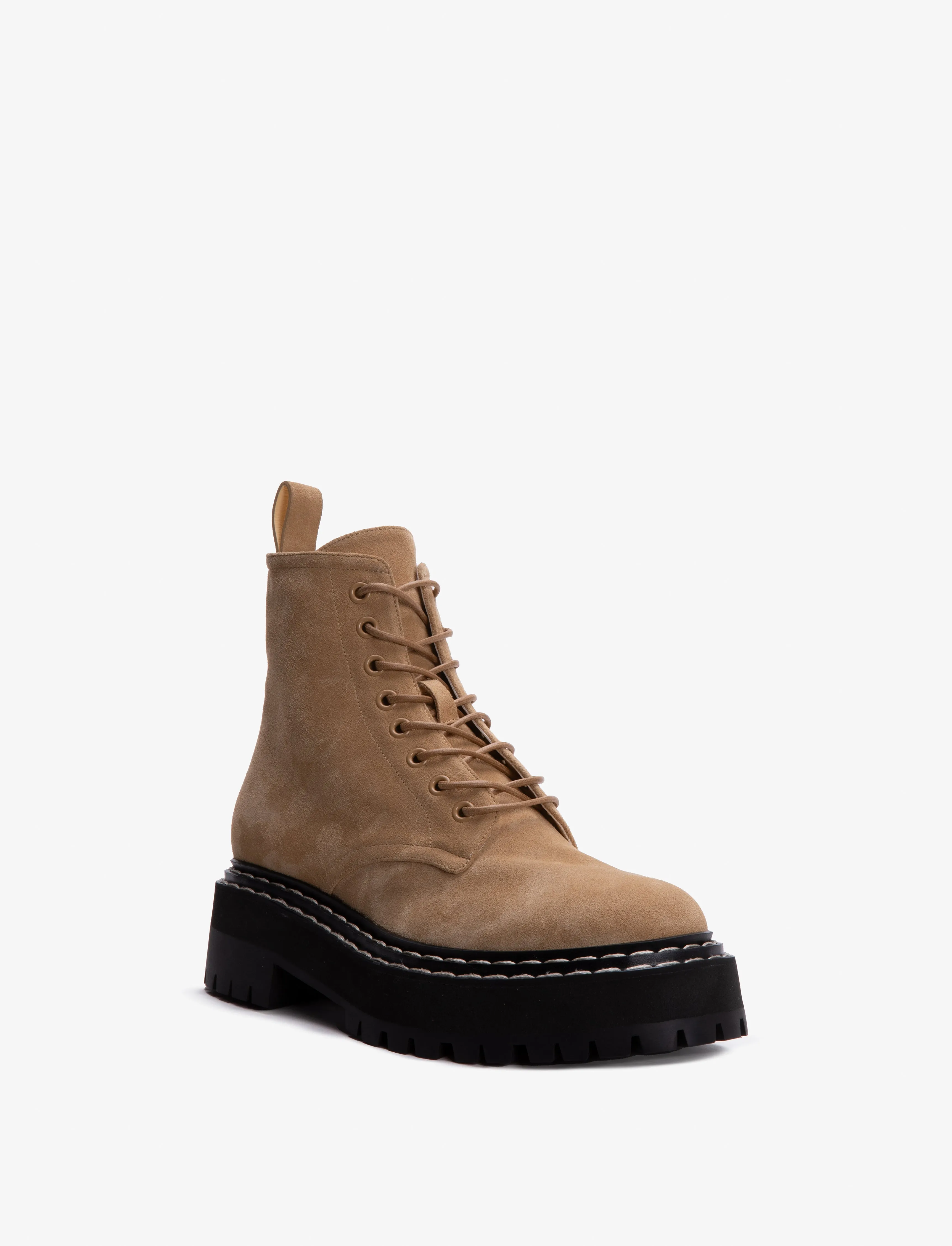 Lug Sole Lace Up Boots in Suede sold by Proenza Schouler product image thumbnail 2