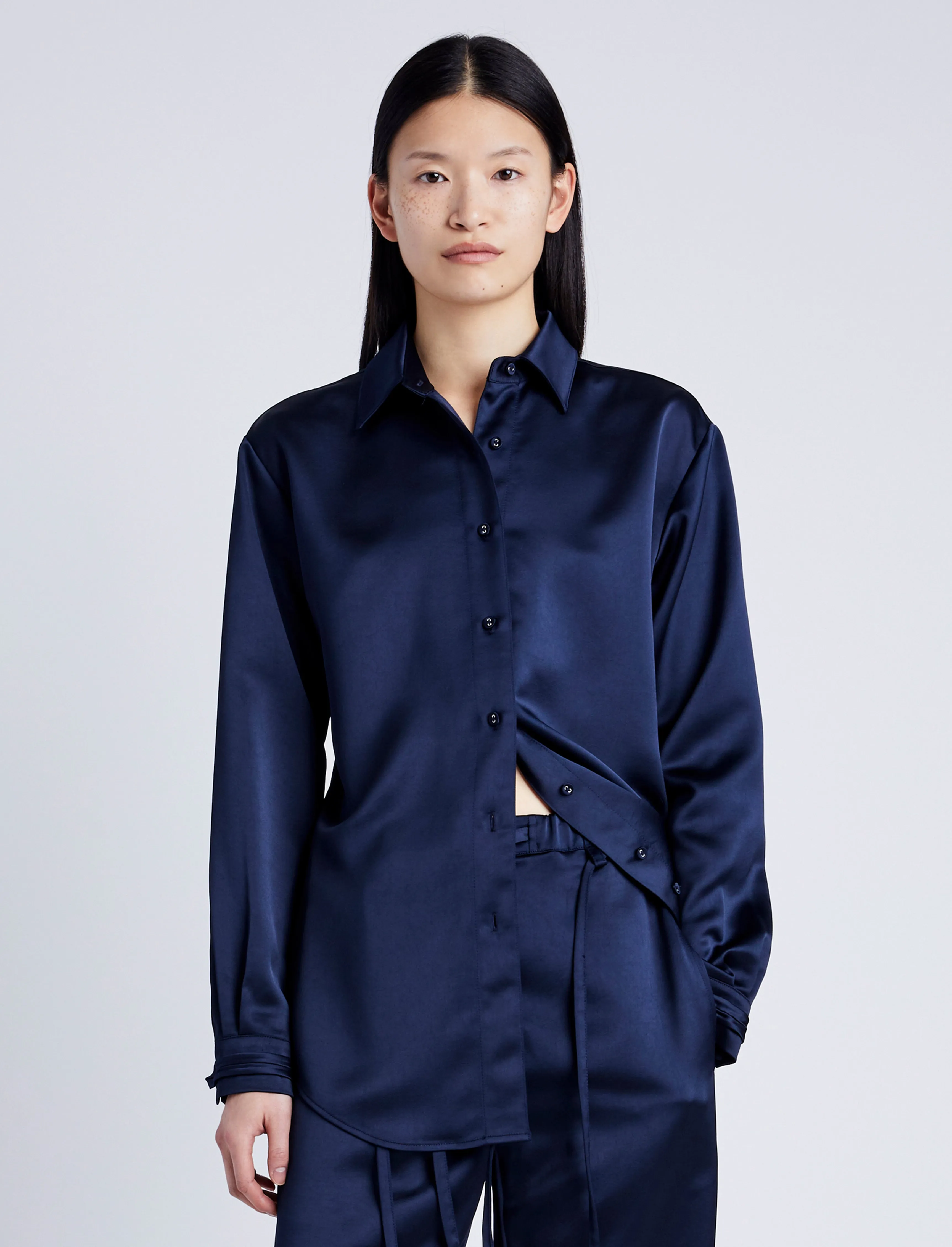 Raven Shirt in Satin sold by Proenza Schouler product image thumbnail 2
