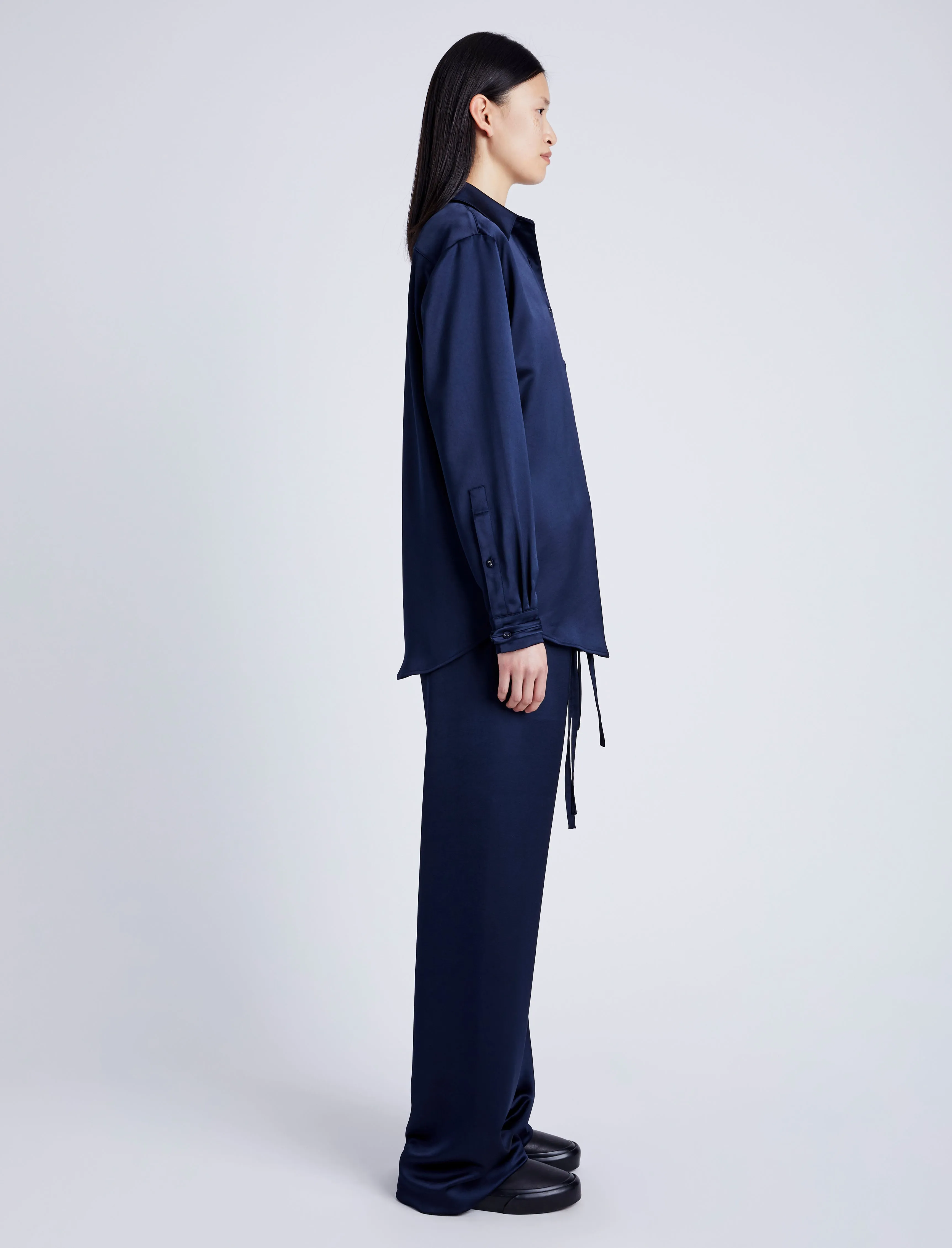 Raven Shirt in Satin sold by Proenza Schouler product image thumbnail 4