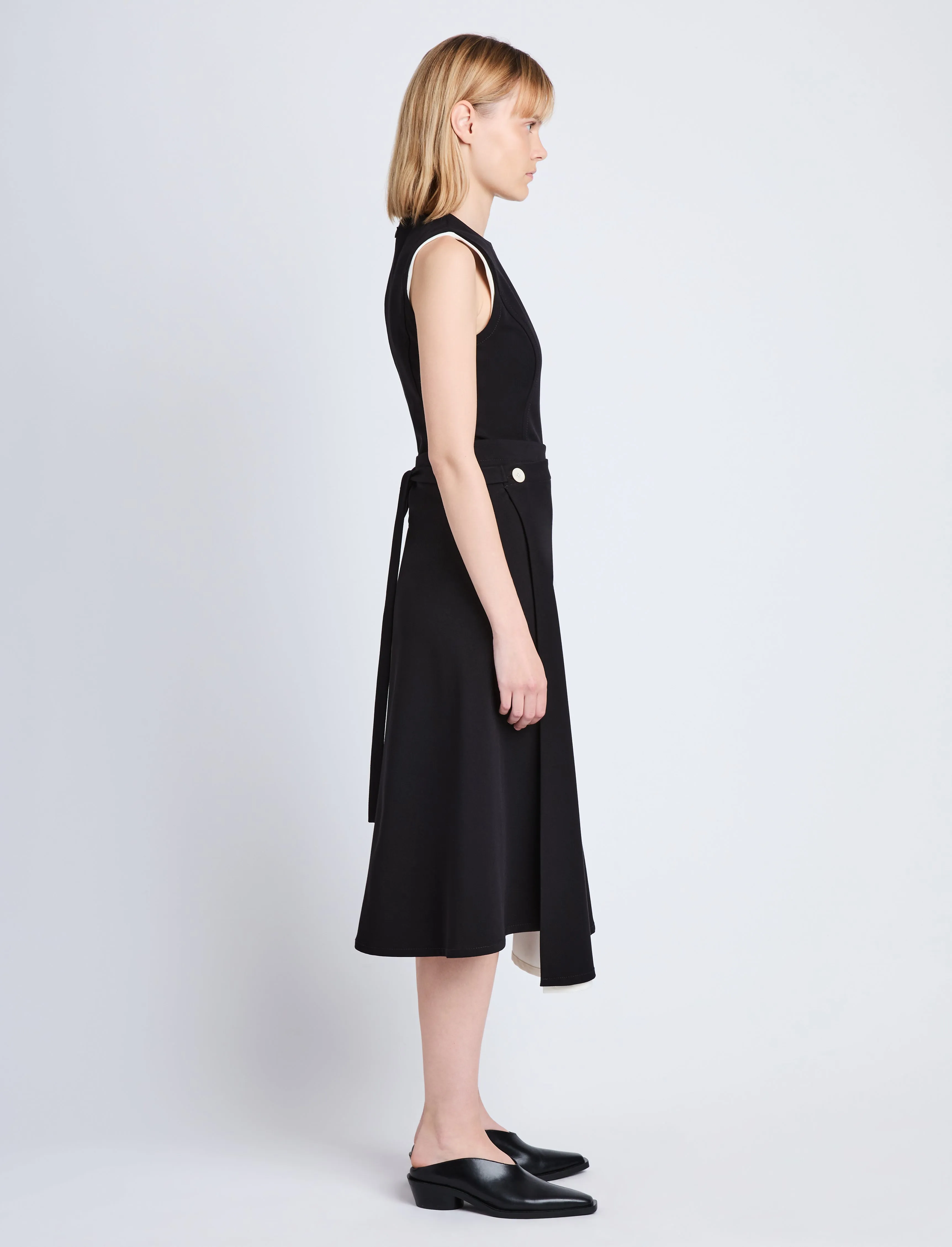 Ivy Wrap Dress in Stretch Suiting sold by Proenza Schouler product image thumbnail 3