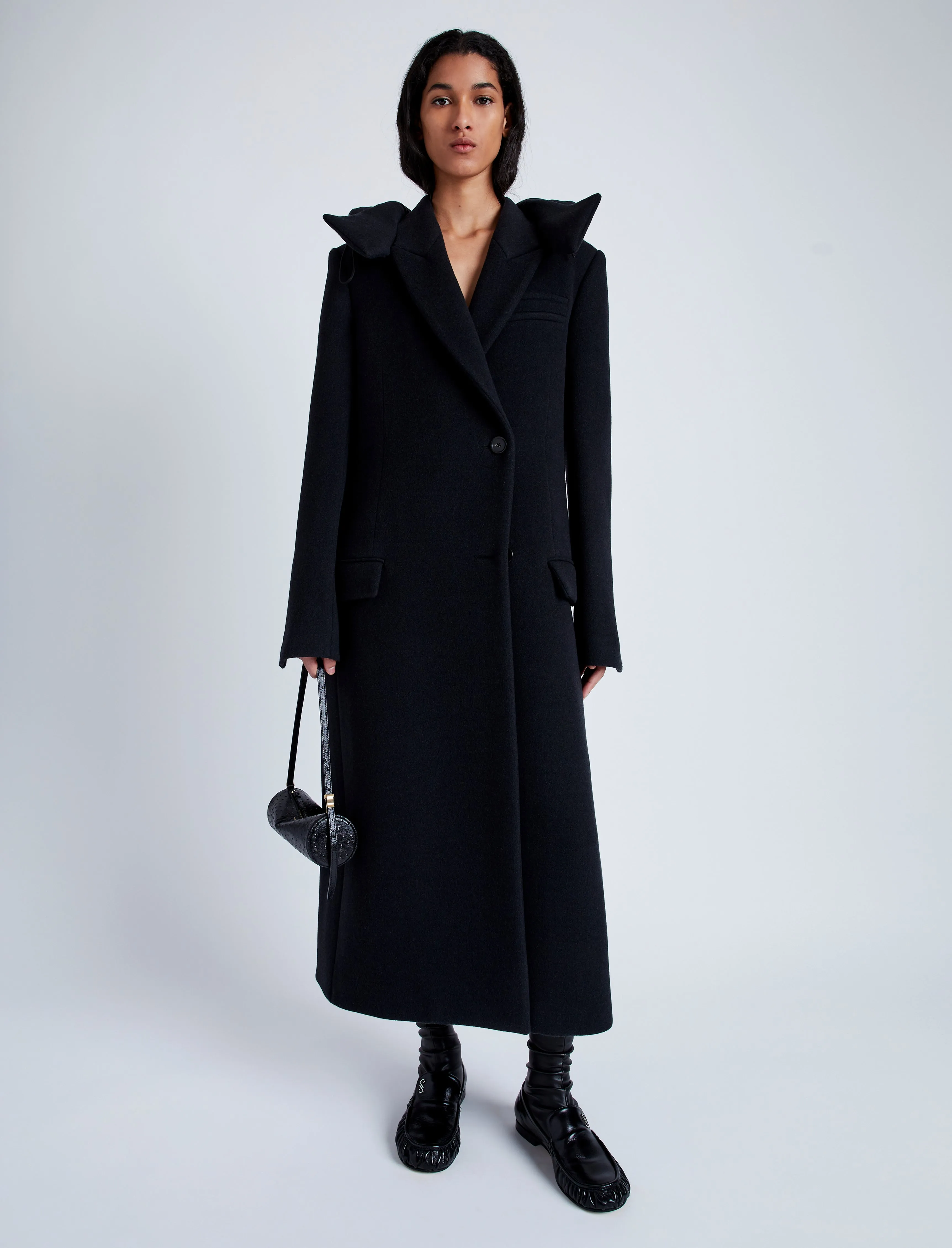 Reed Coat in Brushed Melange Wool with Hood sold by Proenza Schouler product image thumbnail 2