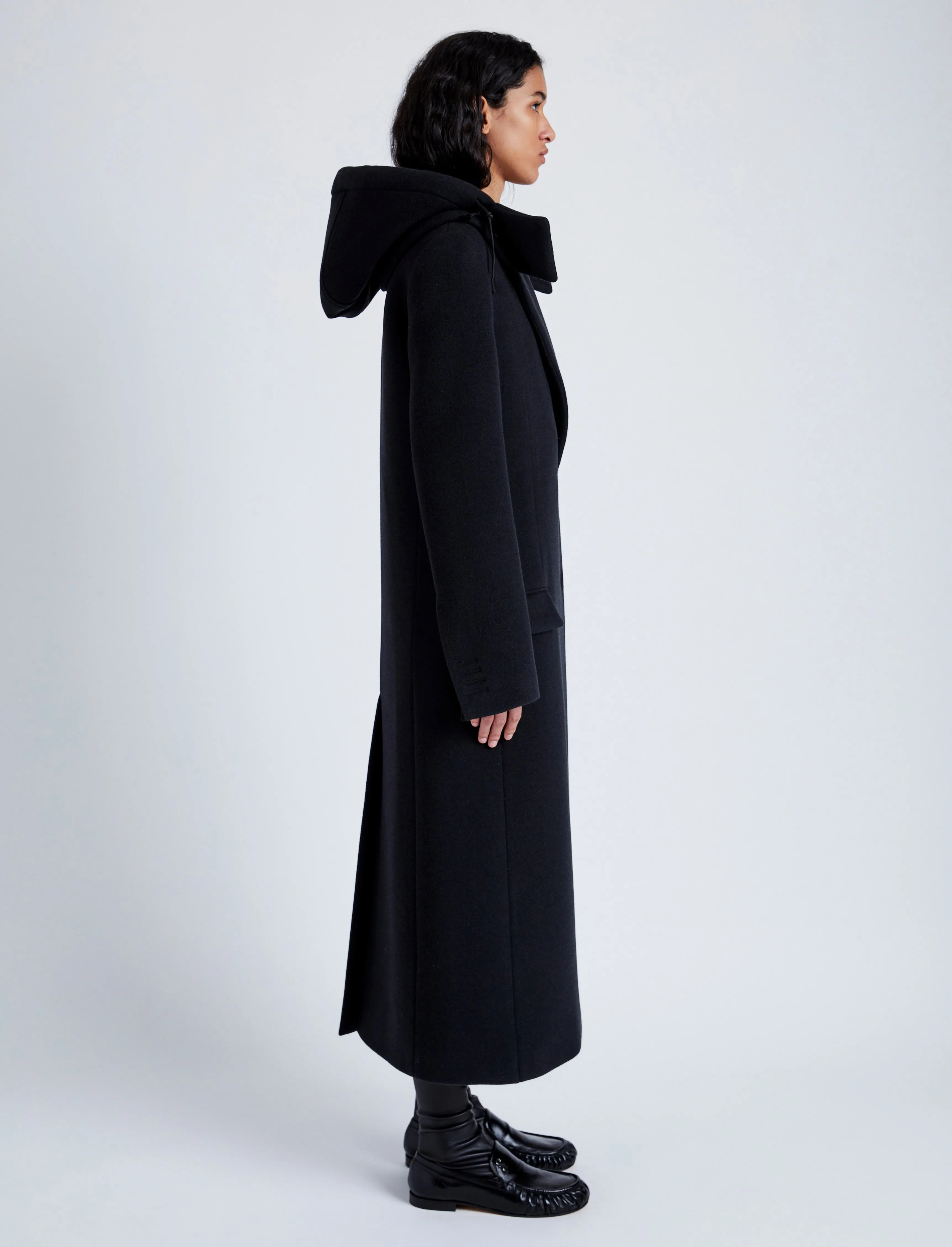 Reed Coat in Brushed Melange Wool with Hood sold by Proenza Schouler product image thumbnail 3