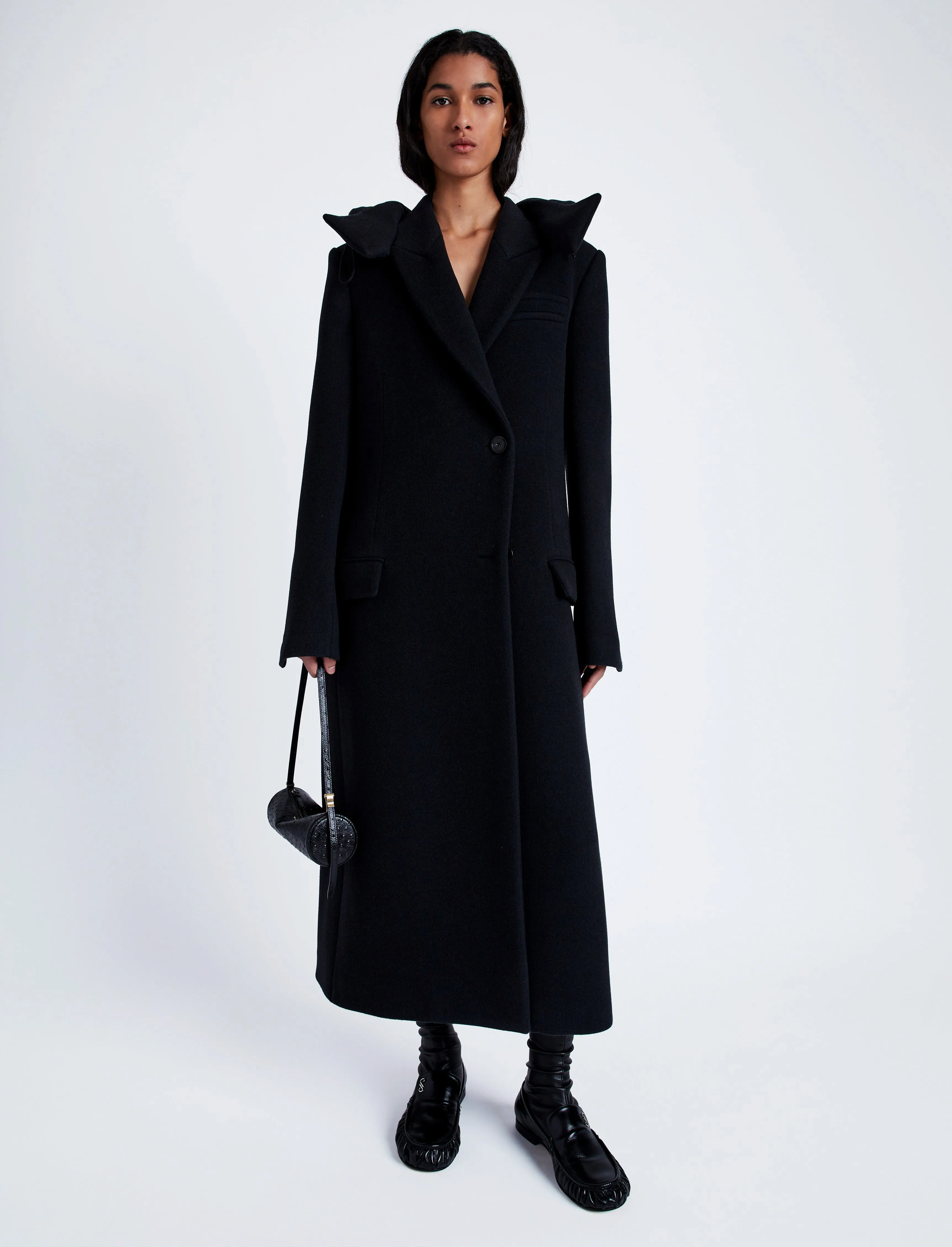 Reed Coat in Brushed Melange Wool sold by Proenza Schouler product image thumbnail 2