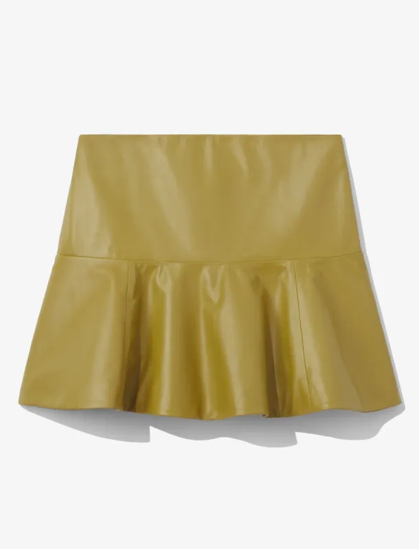 Leather Ruffle Mini Skirt made by Proenza Schouler