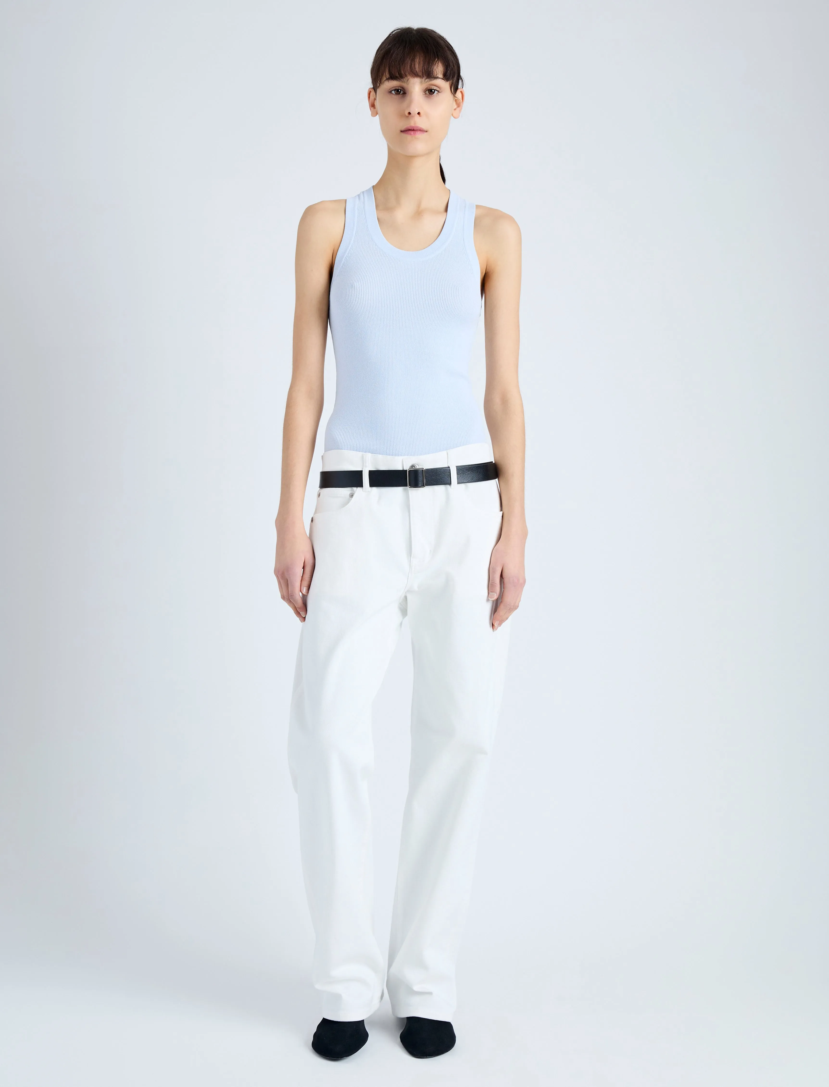 Roberts Knit Tank in Matte Viscose Rib sold by Proenza Schouler product image thumbnail 3