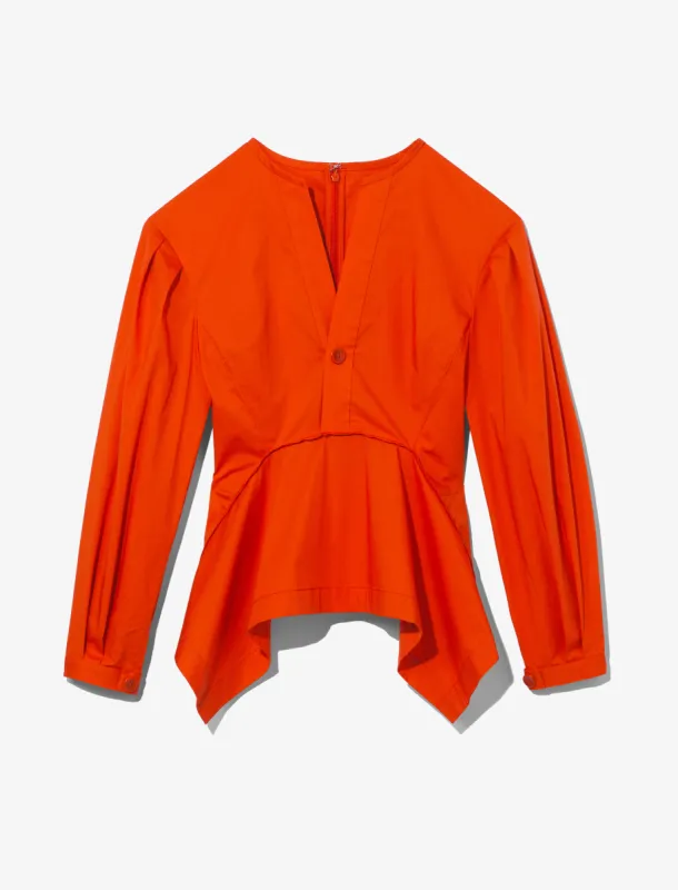 V-Neck Poplin Top made by Proenza Schouler