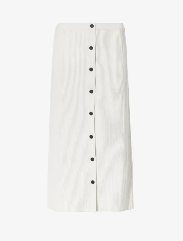 Rib Knit Button Front Skirt sold by Proenza Schouler