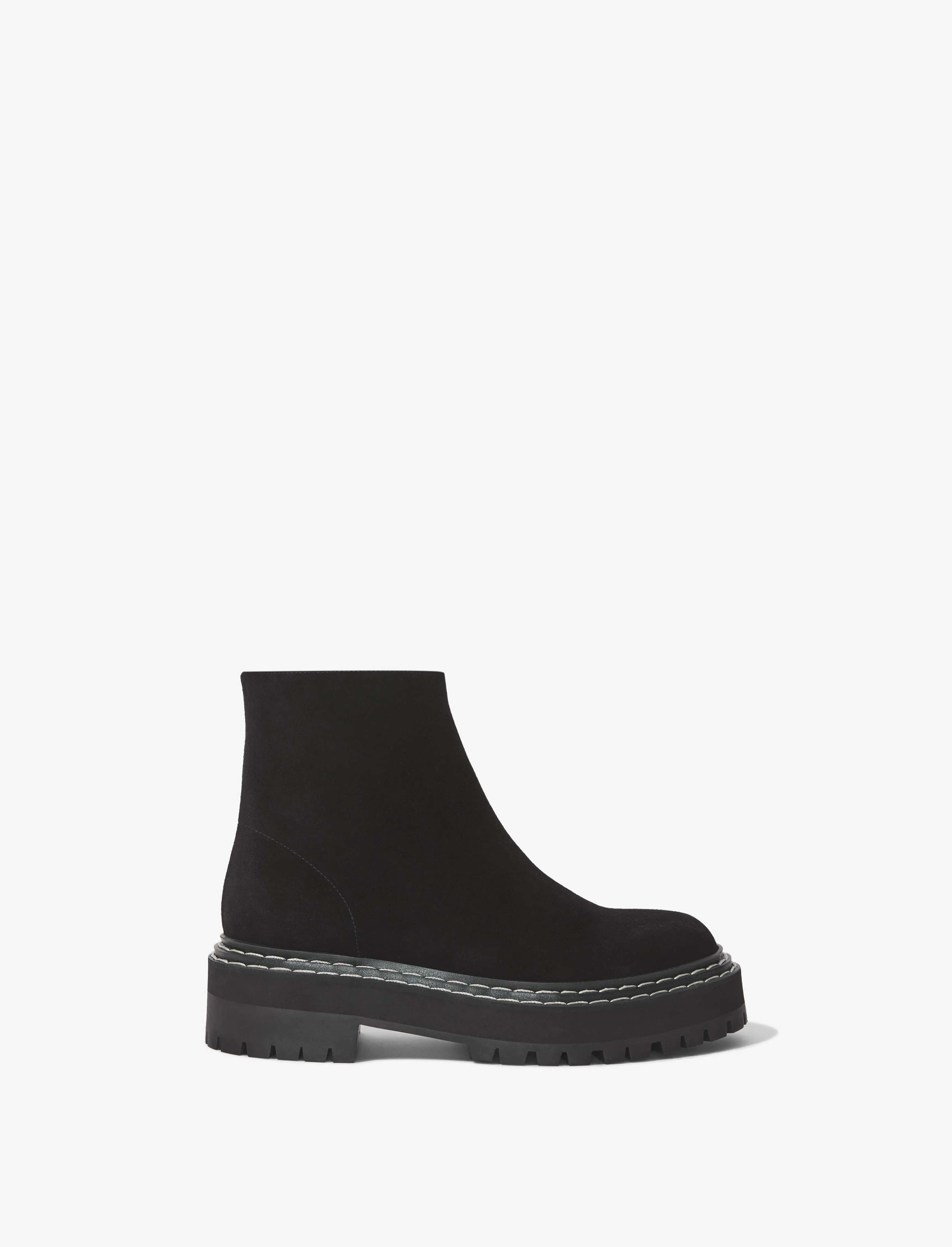 Lug Sole Platform Boots in Suede sold by Proenza Schouler