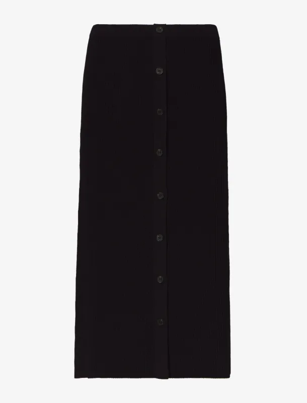 Rib Knit Button Front Skirt sold by Proenza Schouler