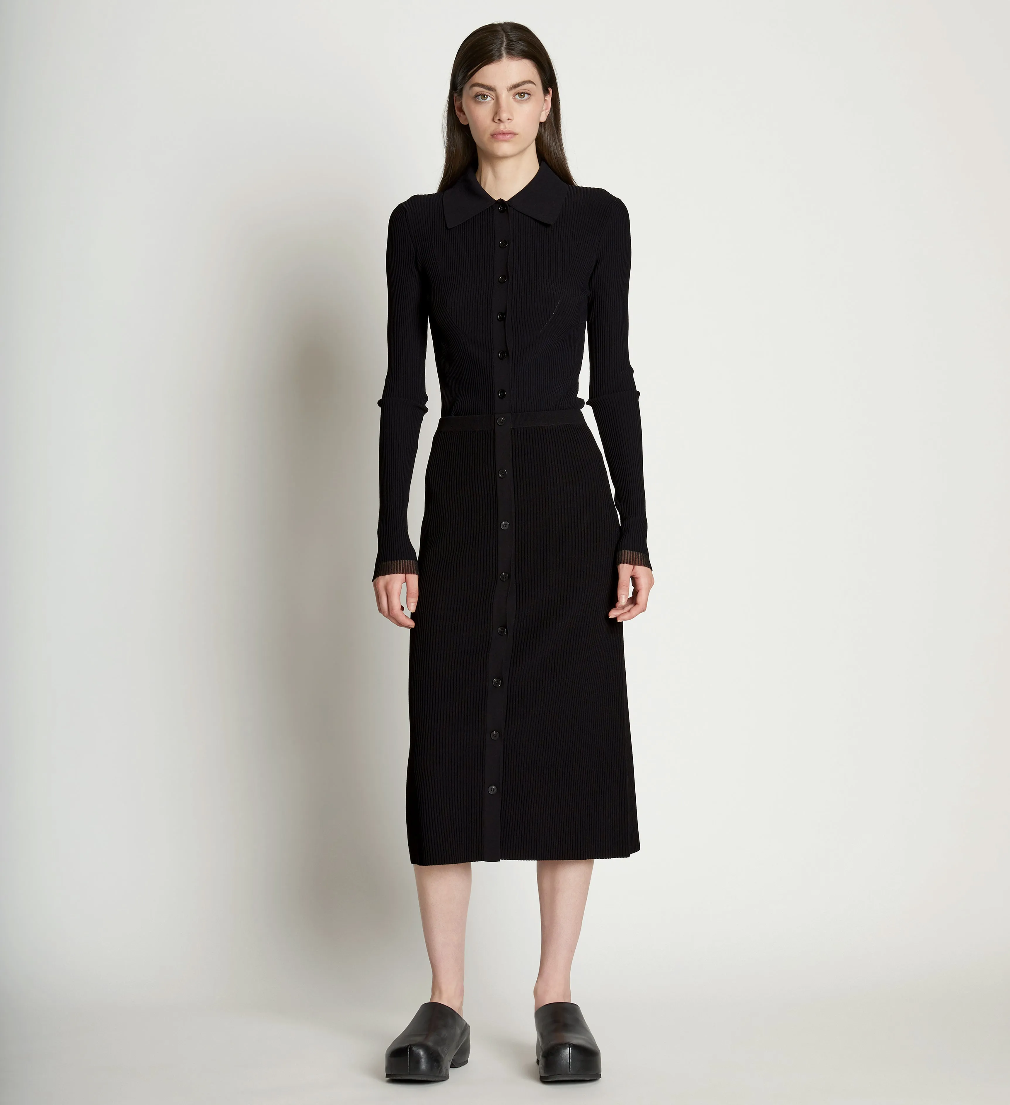 Rib Knit Button Front Skirt sold by Proenza Schouler product image thumbnail 2