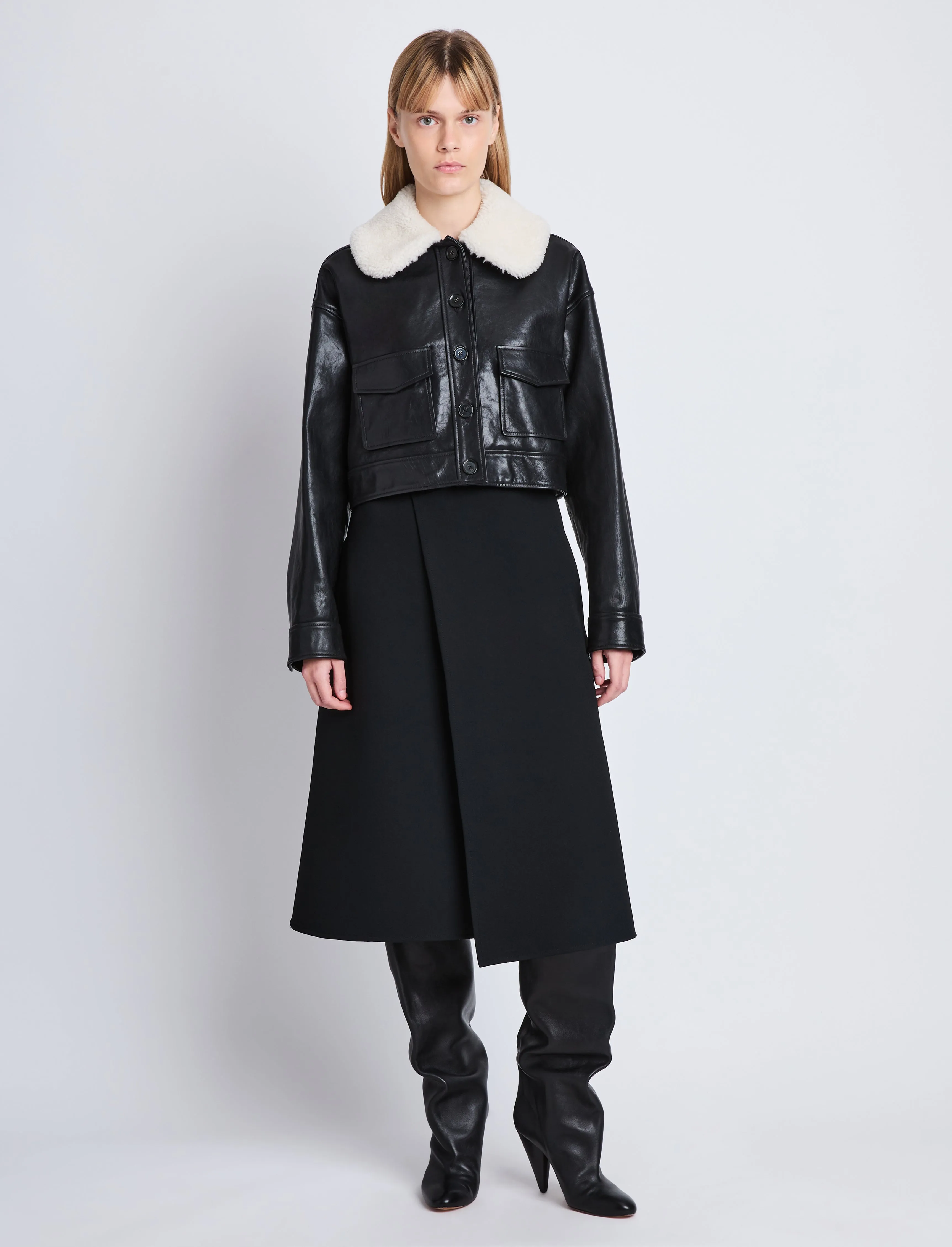 Judd Jacket With Shearling Collar in Leather sold by Proenza Schouler product image thumbnail 3