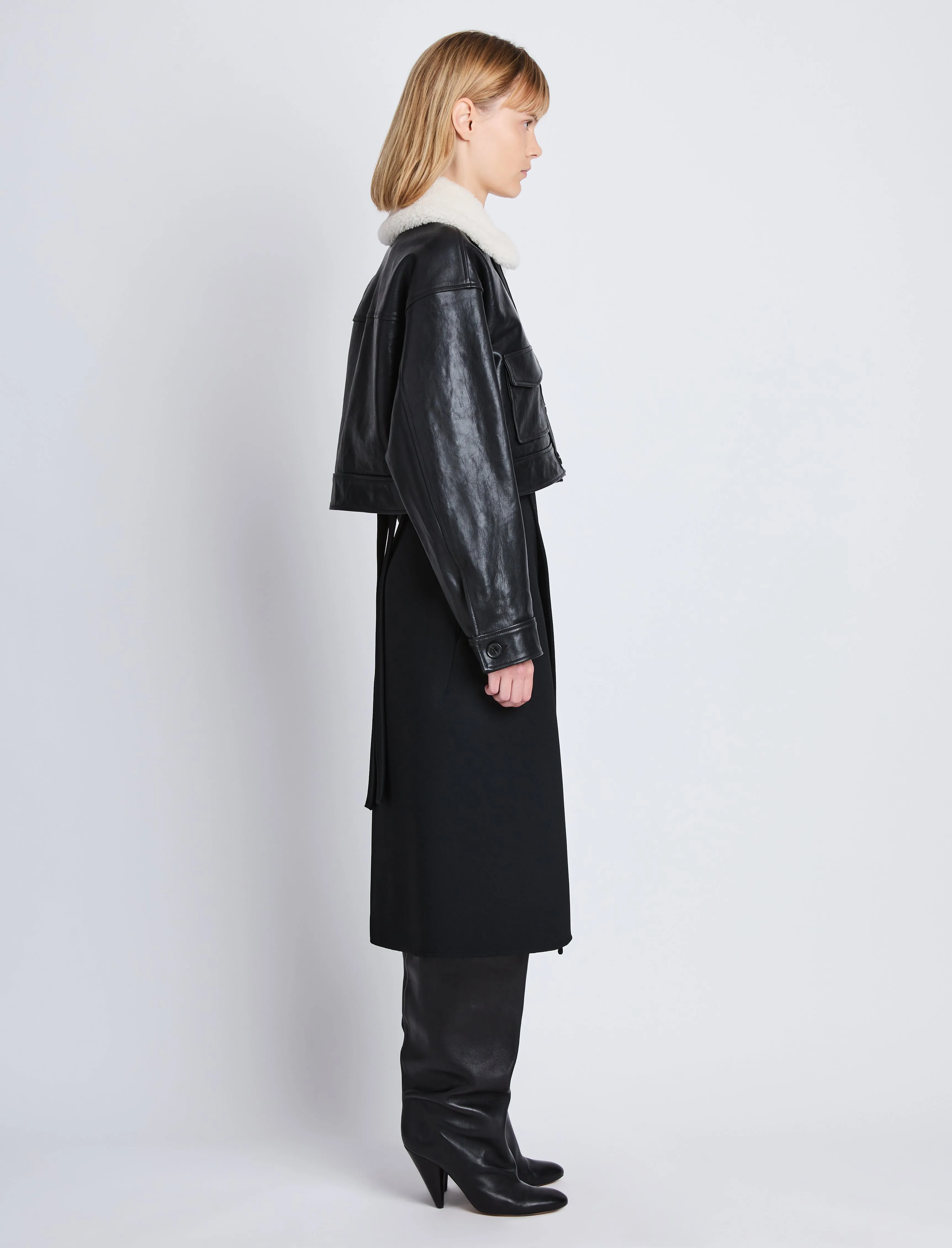 Judd Jacket With Shearling Collar in Leather sold by Proenza Schouler product image thumbnail 4