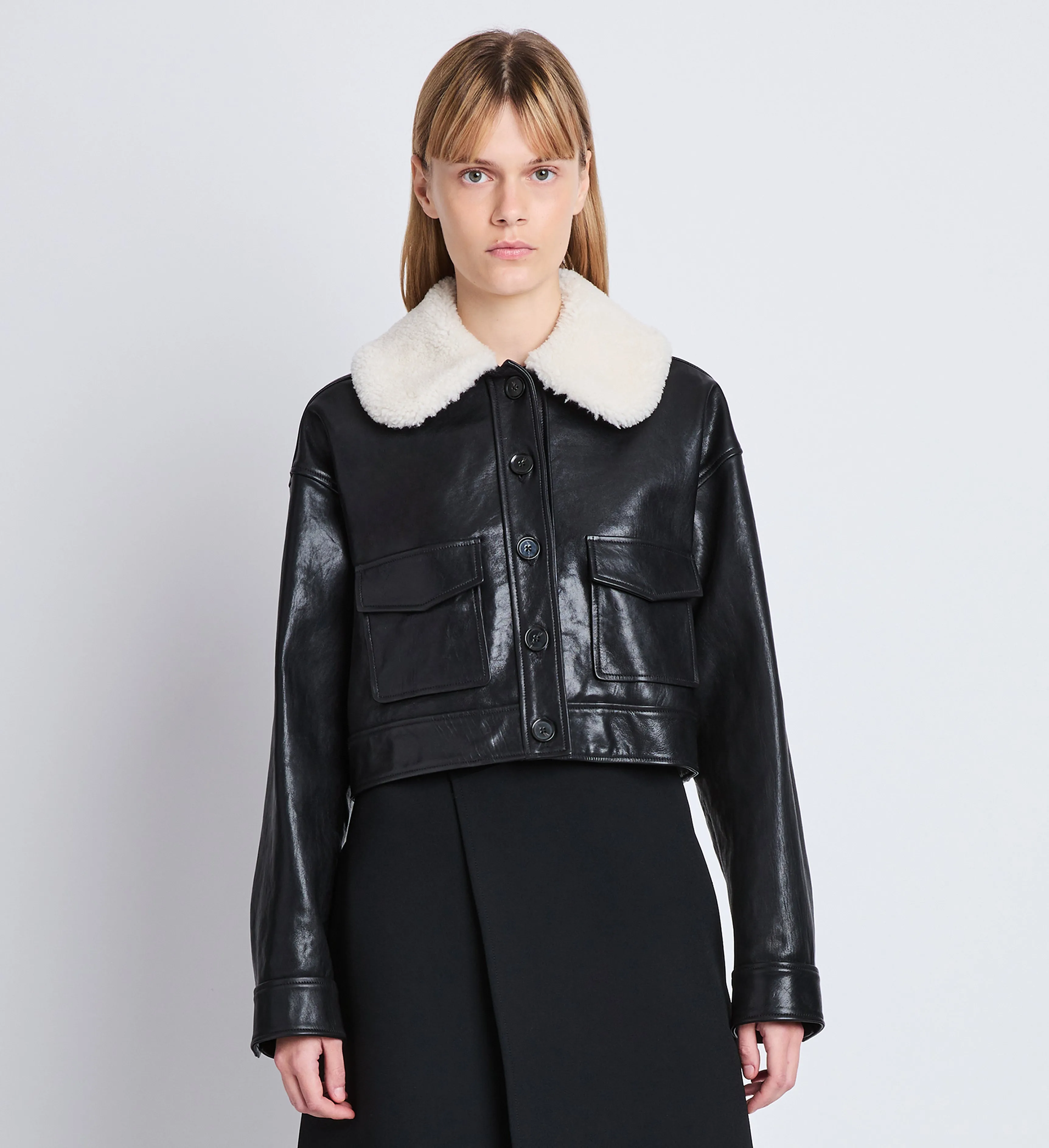 Judd Jacket With Shearling Collar in Leather sold by Proenza Schouler product image thumbnail 2
