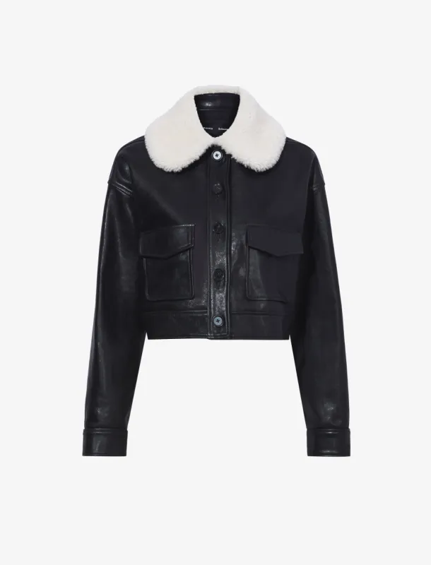 Judd Jacket With Shearling Collar in Leather made by Proenza Schouler