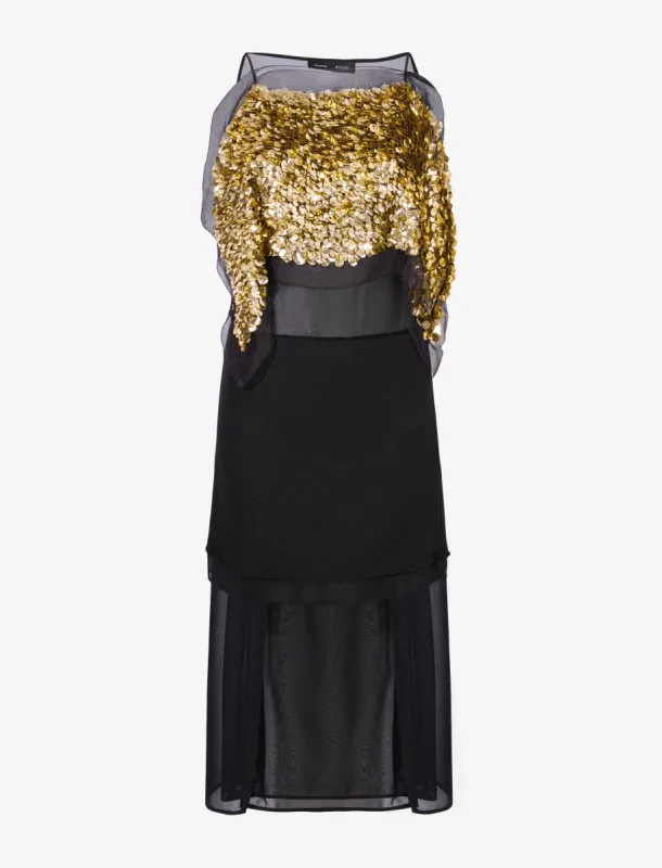 Zaha Dress in Embroidered Silk made by Proenza Schouler