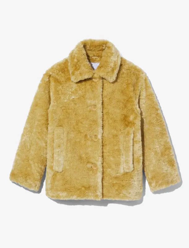 Faux Rabbit Peacoat made by Proenza Schouler