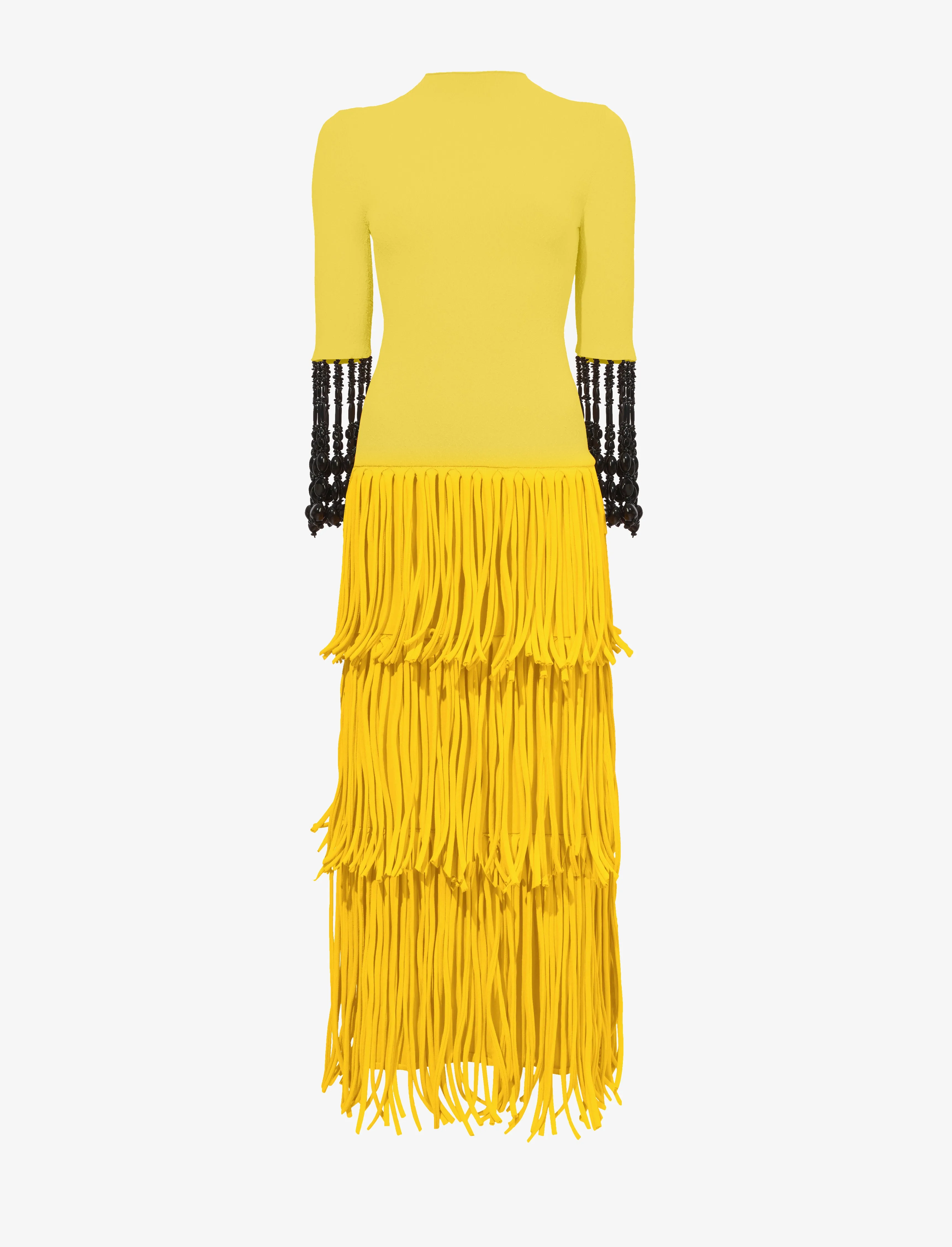 Textured Knit Beaded Fringe Dress - LEMON sold by Proenza Schouler product image thumbnail 4