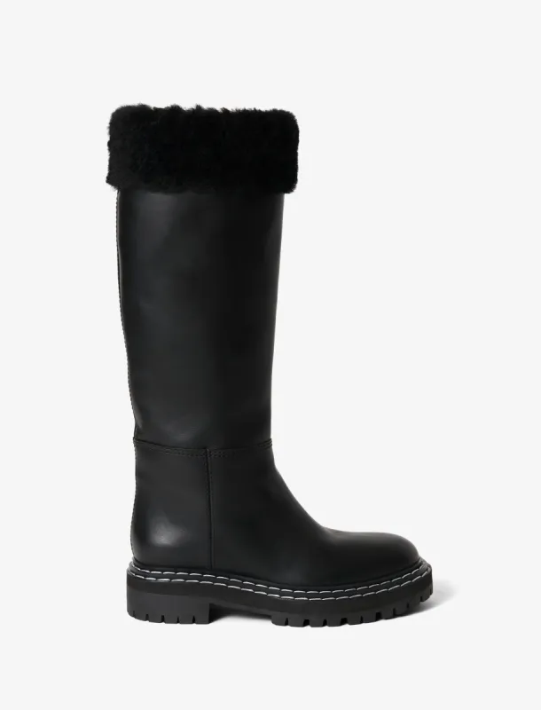 Lug Shearling Tall Boots sold by Proenza Schouler