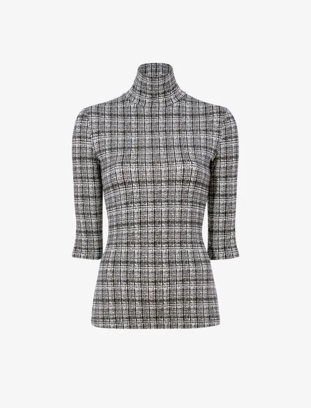 Amiri Top in Painted Grid Jersey made by Proenza Schouler