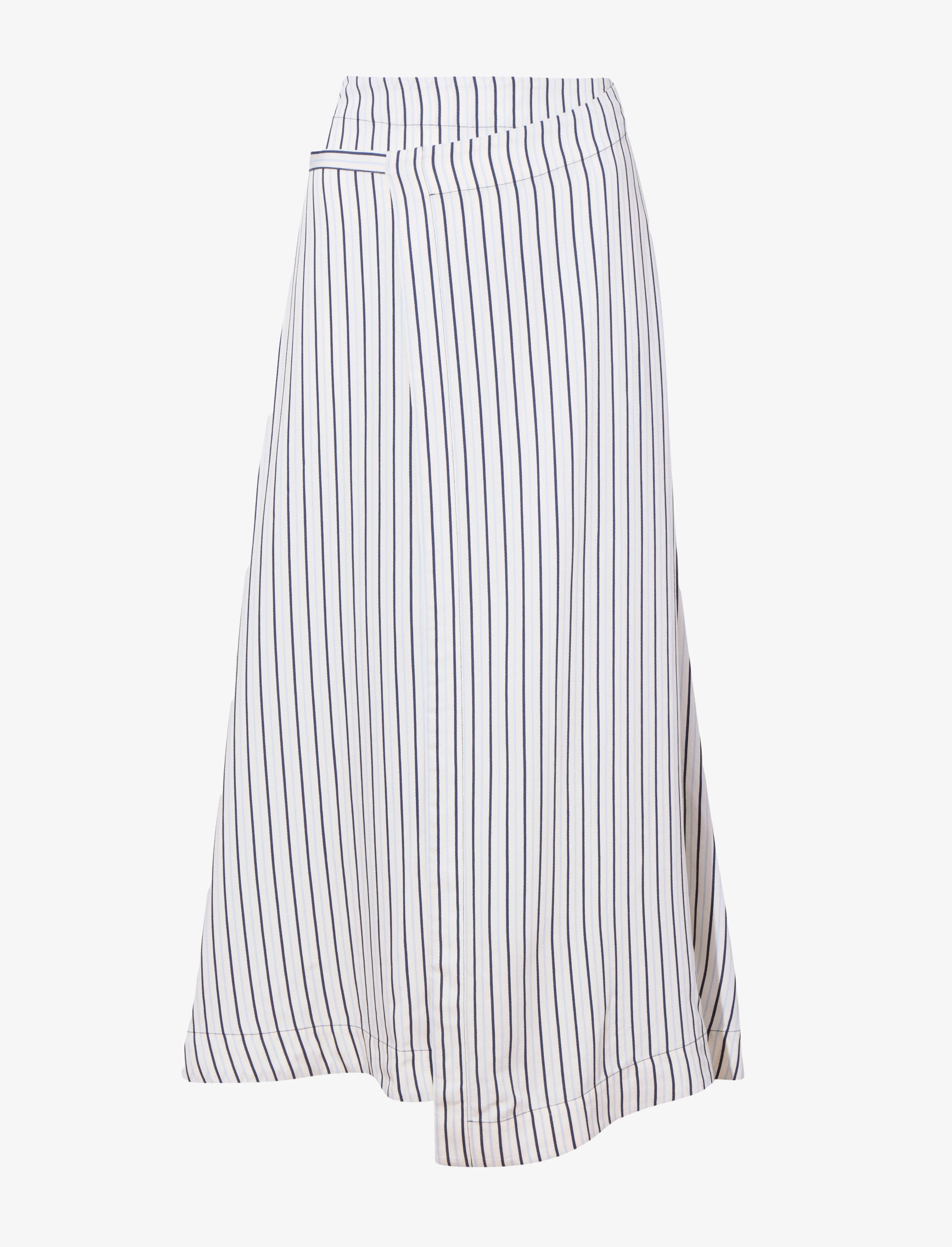 Georgie Skirt in Striped Shirting sold by Proenza Schouler