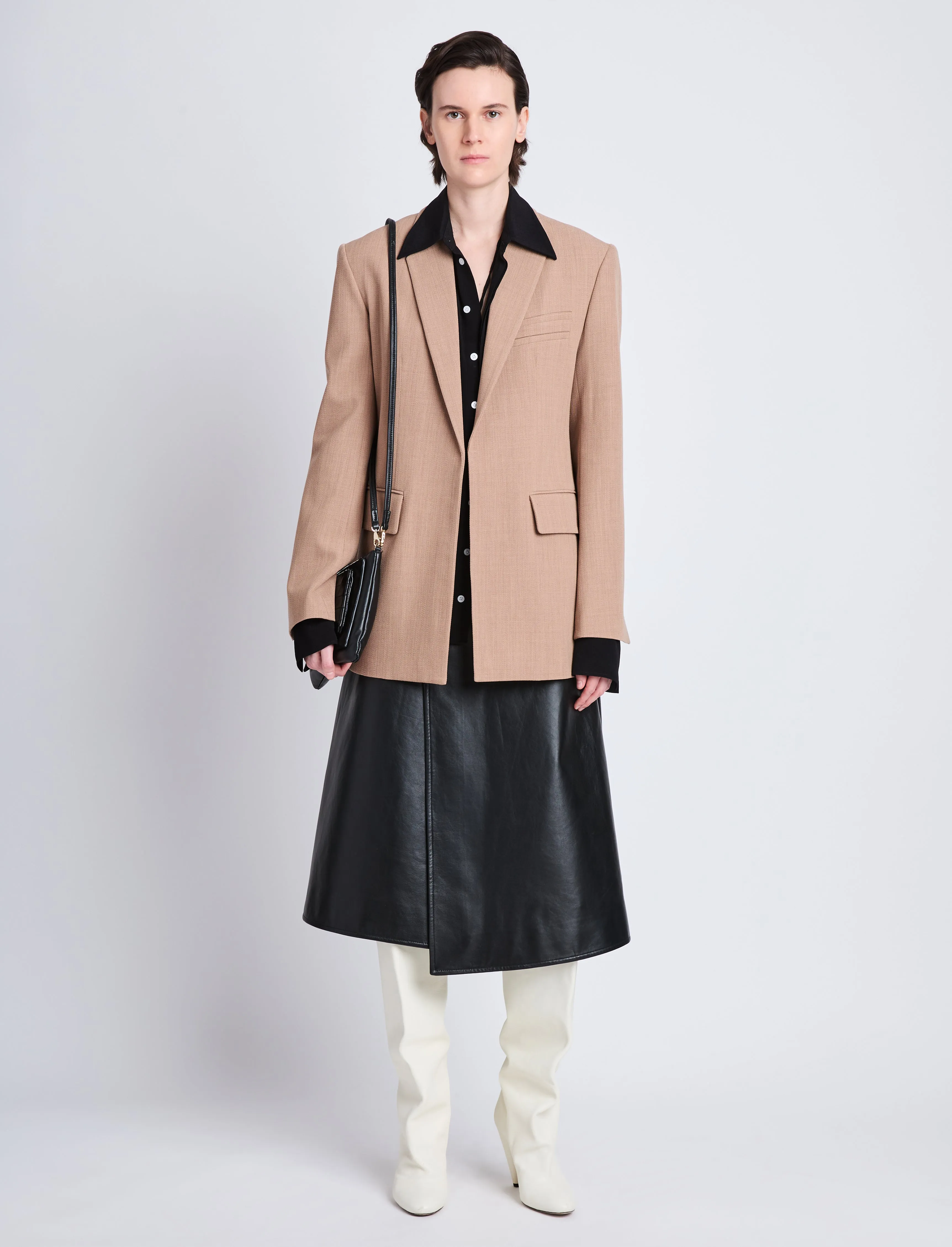 Laurie Jacket in Wool Melange sold by Proenza Schouler product image thumbnail 3