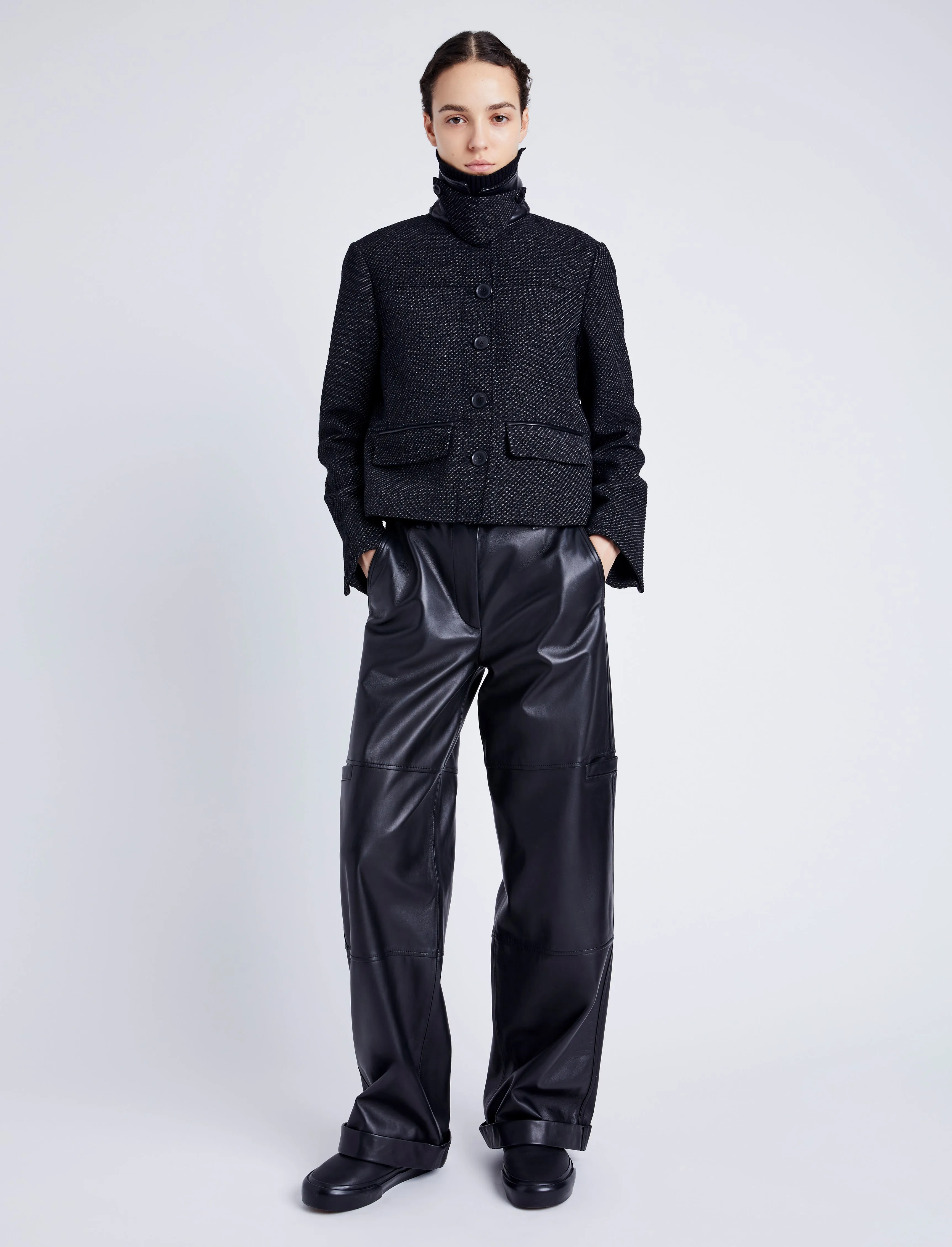 Colette Jacket in Soft Twill Coating sold by Proenza Schouler product image thumbnail 3