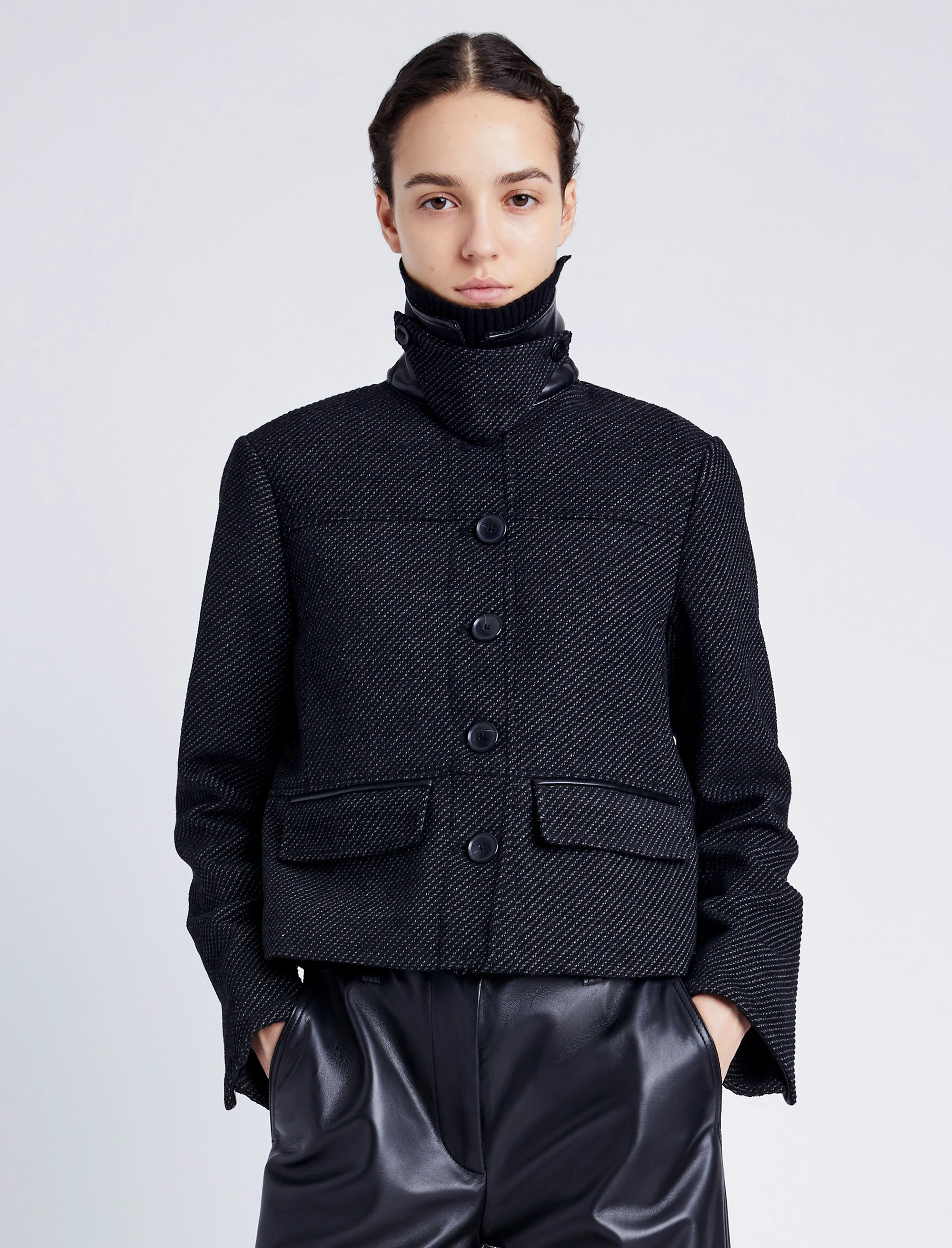 Colette Jacket in Soft Twill Coating sold by Proenza Schouler product image thumbnail 2