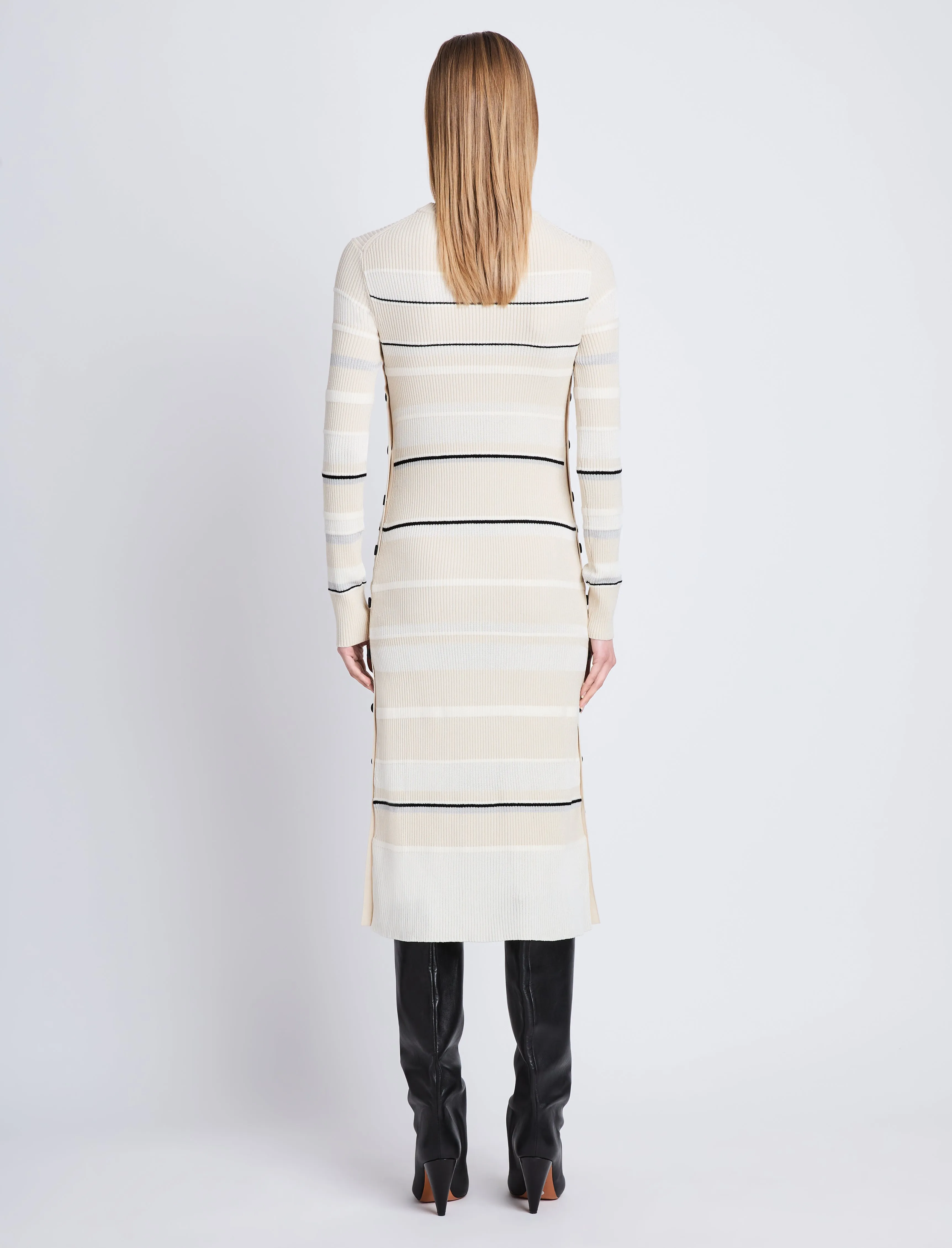 Rachel Dress in Textured Striped Knit sold by Proenza Schouler product image thumbnail 4