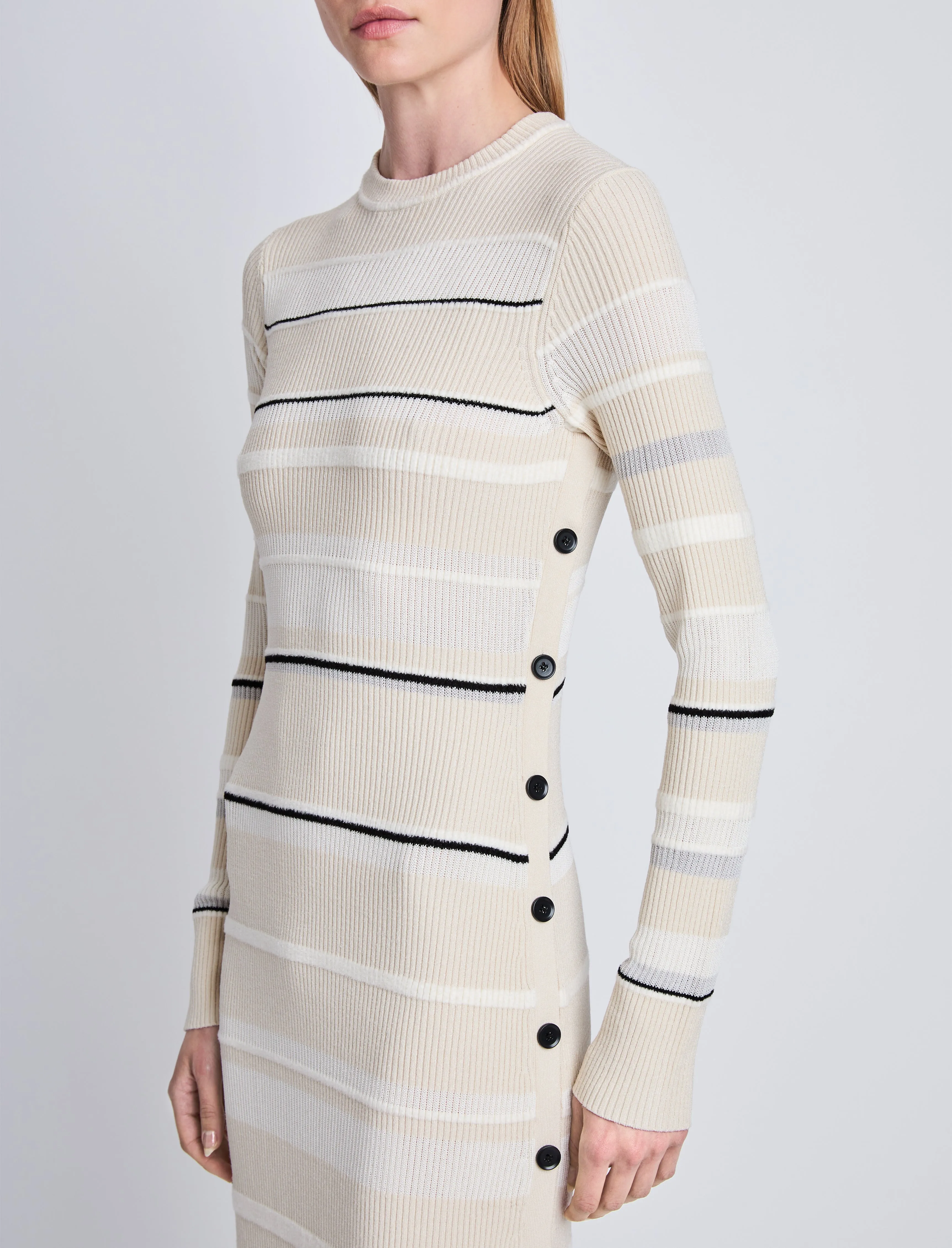 Rachel Dress in Textured Striped Knit sold by Proenza Schouler product image thumbnail 5