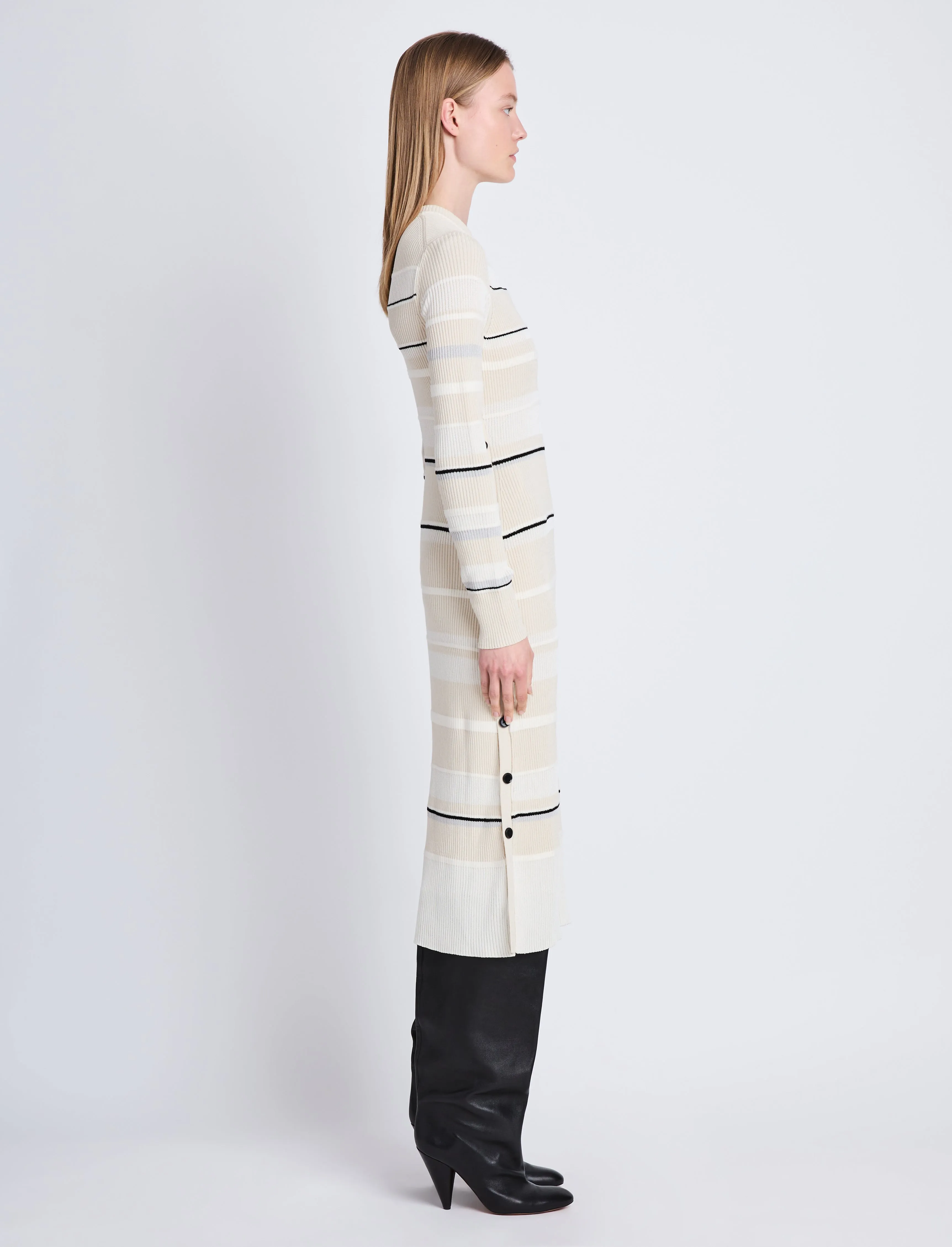 Rachel Dress in Textured Striped Knit sold by Proenza Schouler product image thumbnail 3