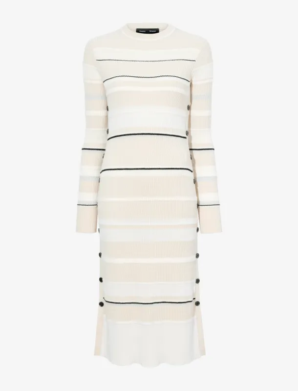 Rachel Dress in Textured Striped Knit made by Proenza Schouler