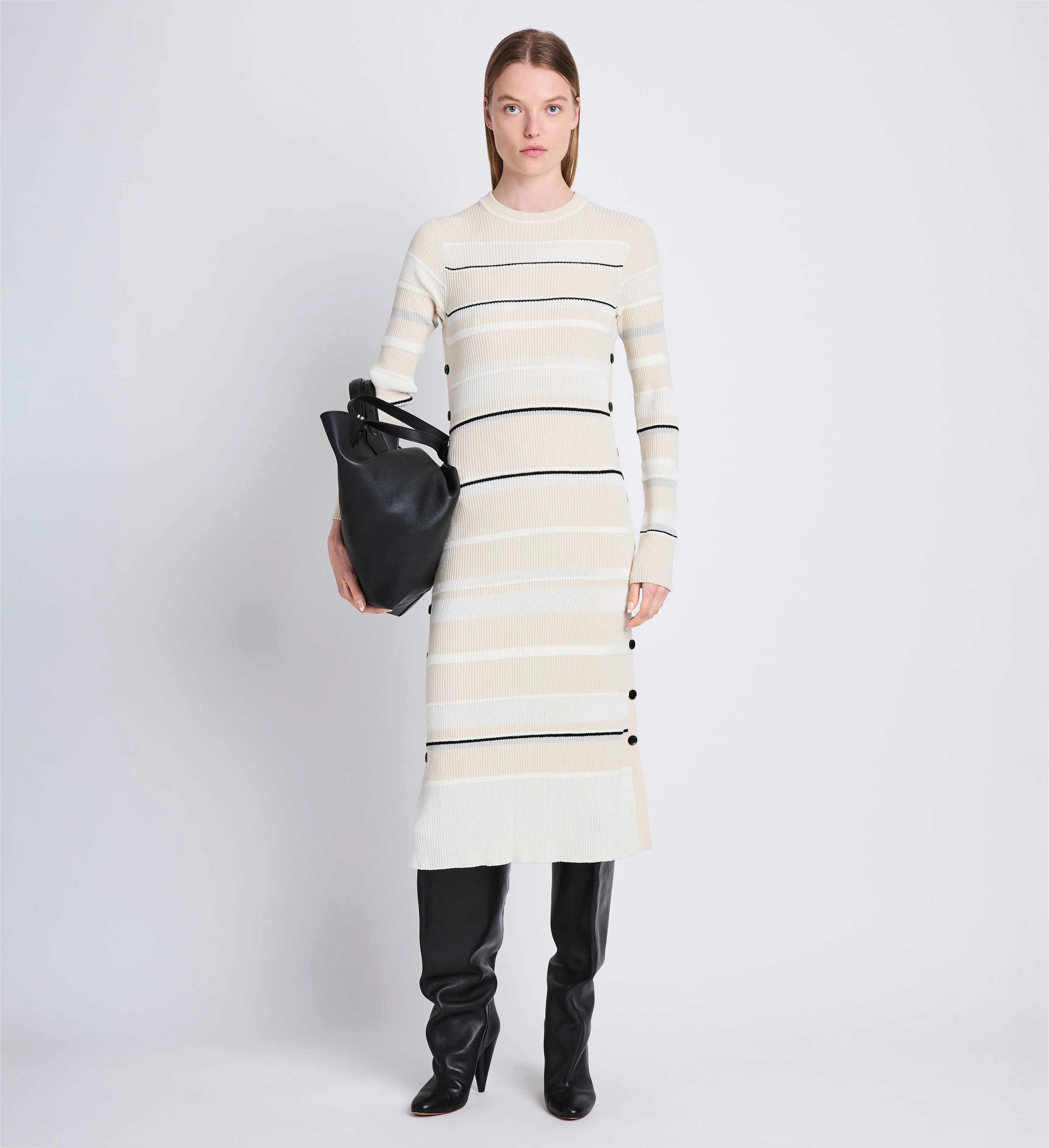 Rachel Dress in Textured Striped Knit sold by Proenza Schouler product image thumbnail 2