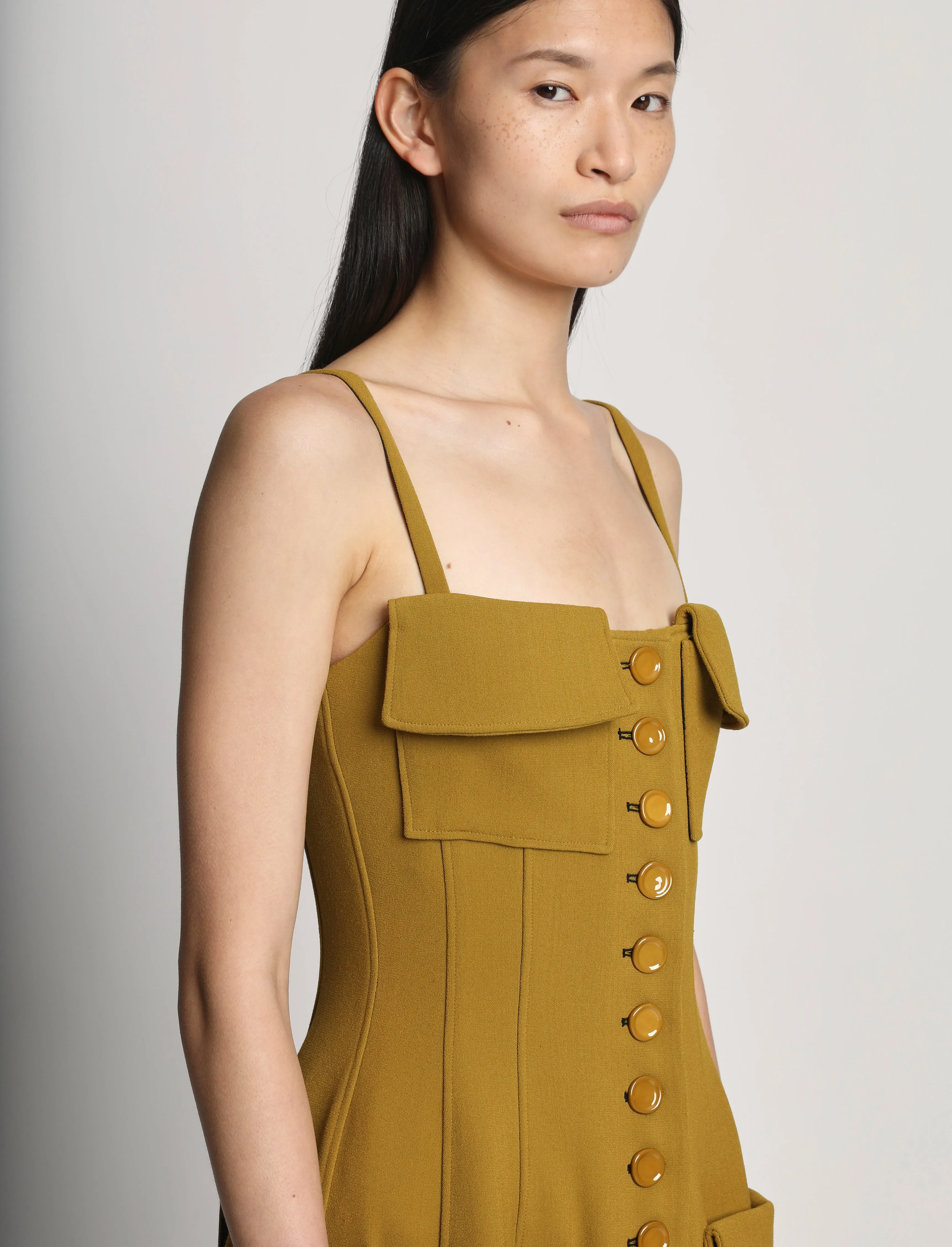 Bi-Stretch Crepe Dress - OCHRE sold by Proenza Schouler product image thumbnail 5