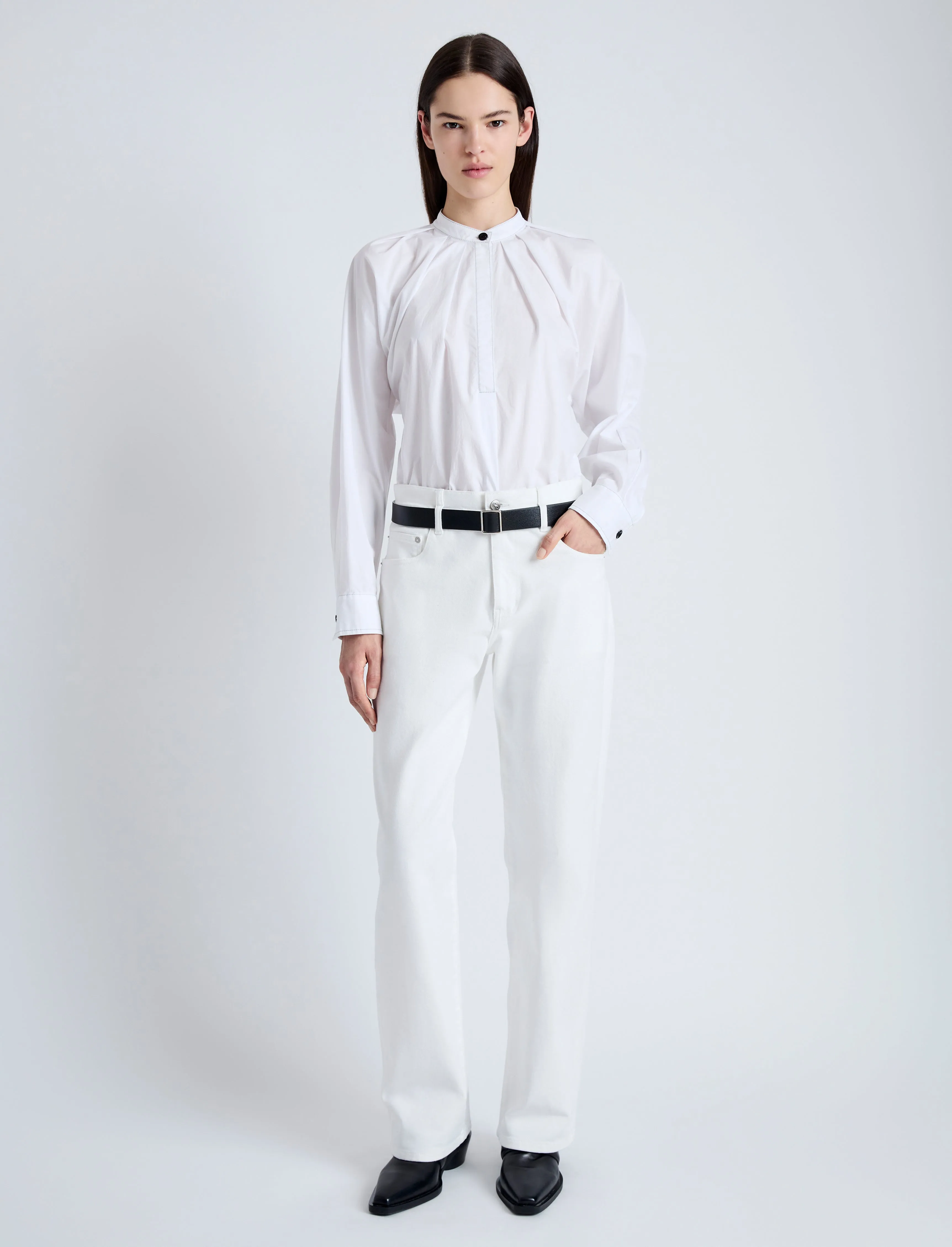 Carter Top in Tech Poplin sold by Proenza Schouler product image thumbnail 3