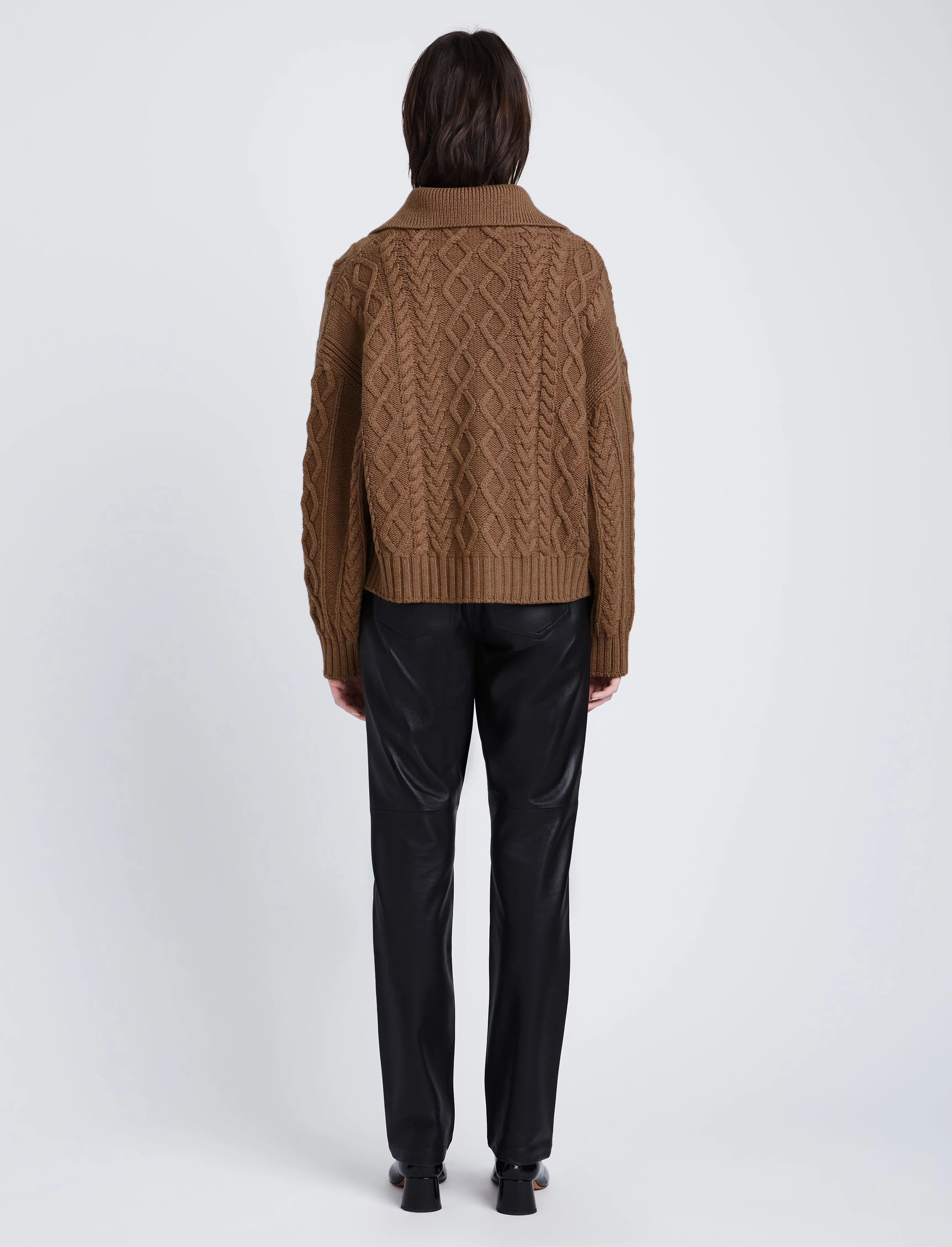 Relaxed Chunky Cable Zip Sweater sold by Proenza Schouler product image thumbnail 5