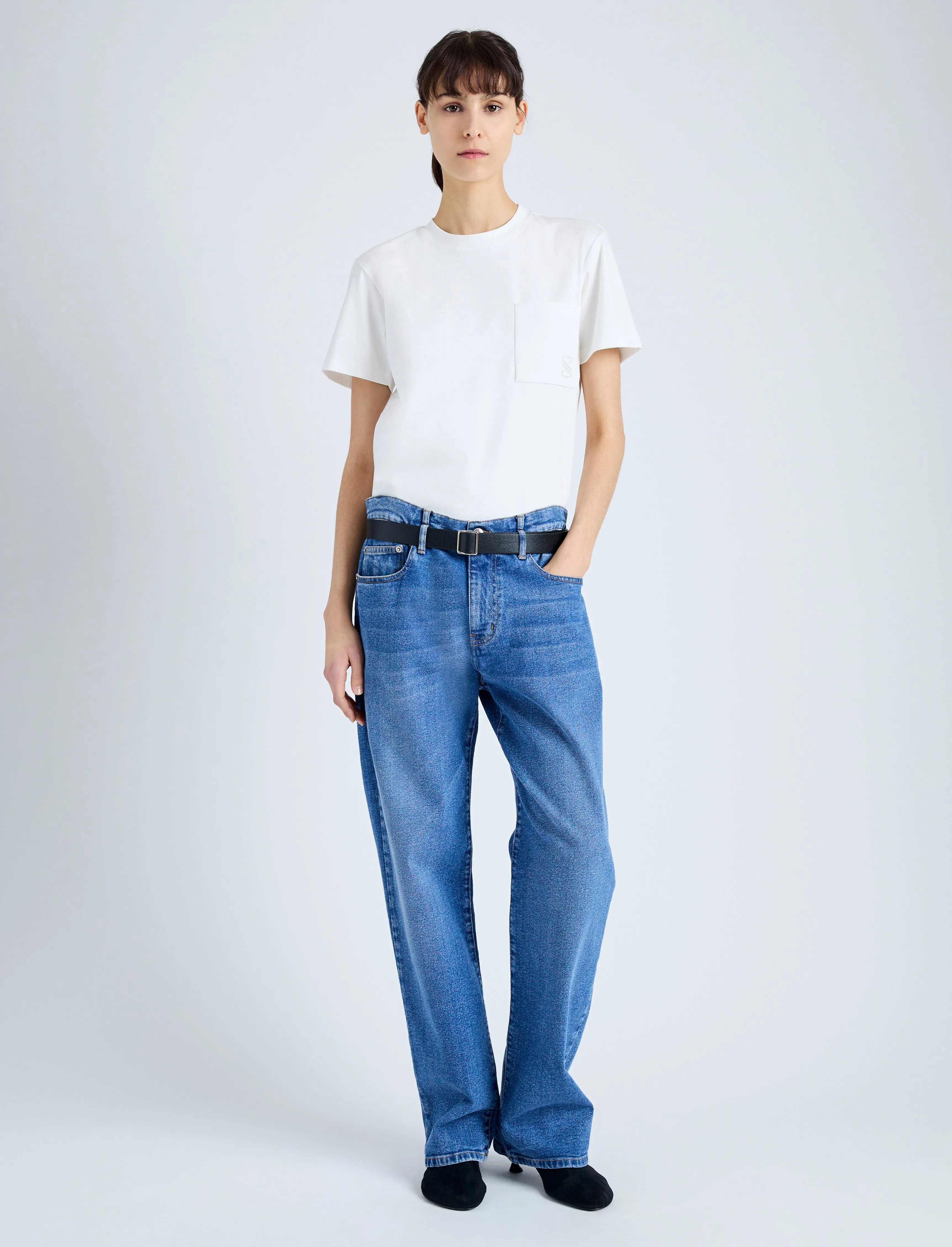 Kira T-Shirt in Eco Cotton Jersey sold by Proenza Schouler product image thumbnail 3