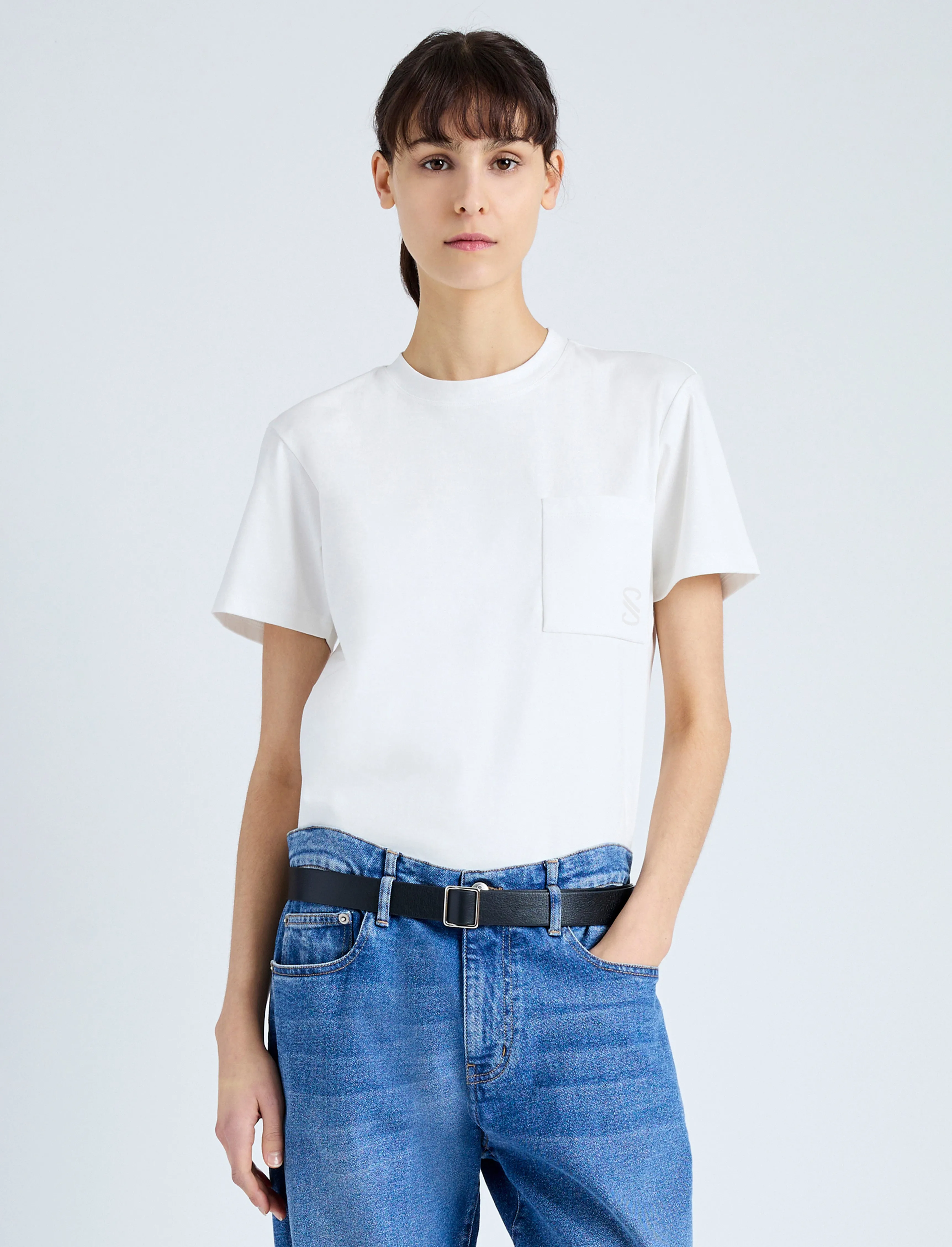 Kira T-Shirt in Eco Cotton Jersey sold by Proenza Schouler product image thumbnail 2