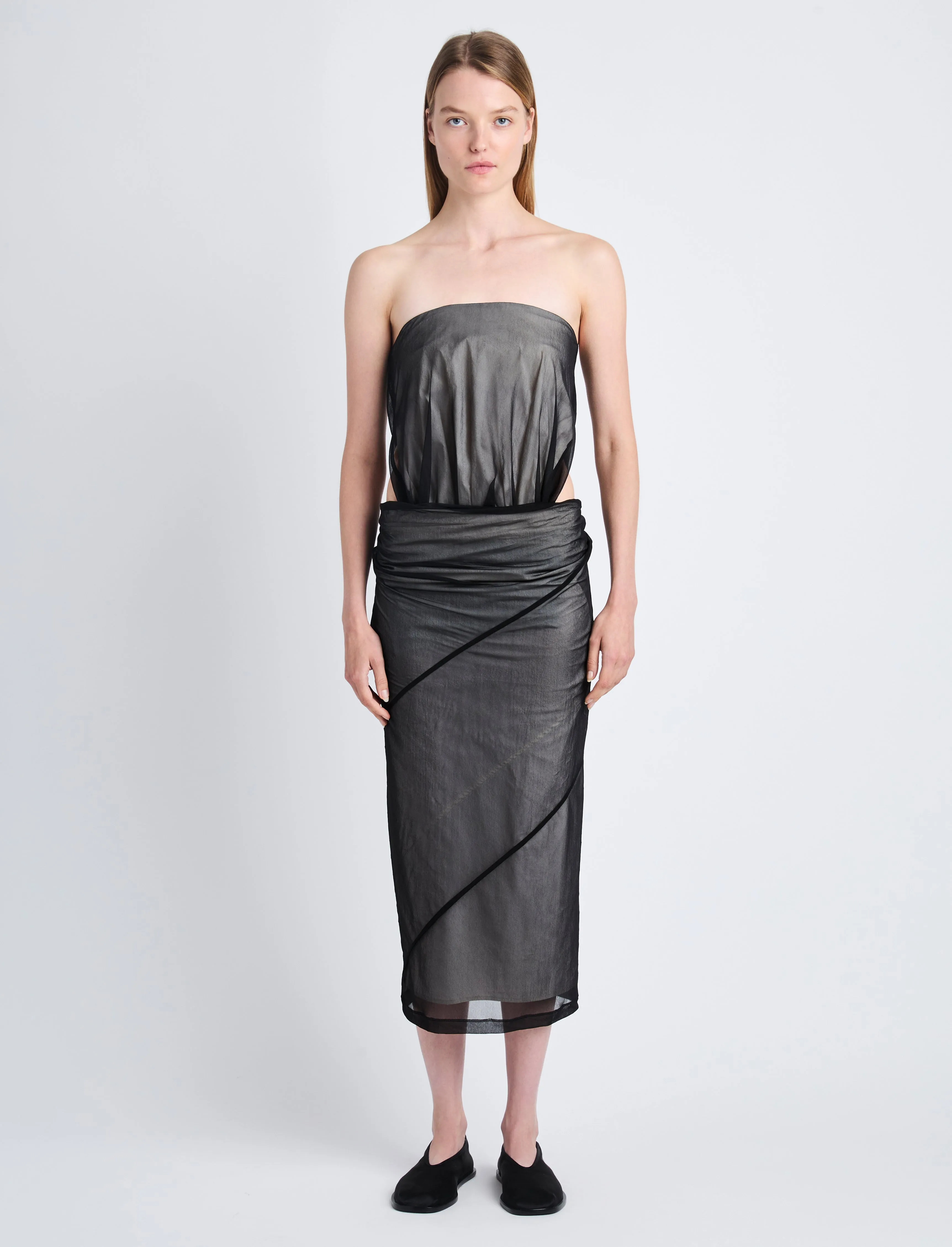 Gwen Strapless Dress in Silk Nylon sold by Proenza Schouler product image thumbnail 2