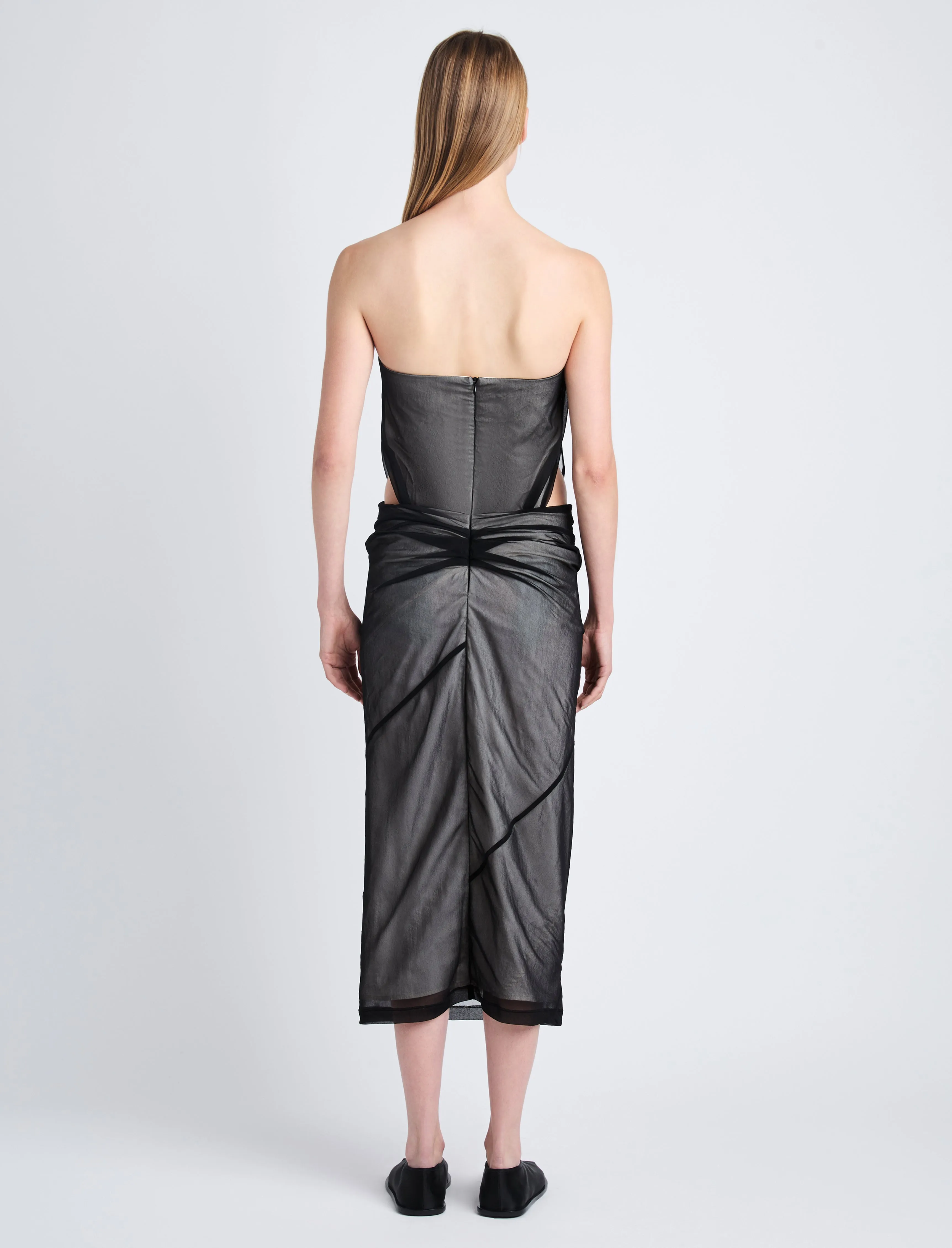 Gwen Strapless Dress in Silk Nylon sold by Proenza Schouler product image thumbnail 4